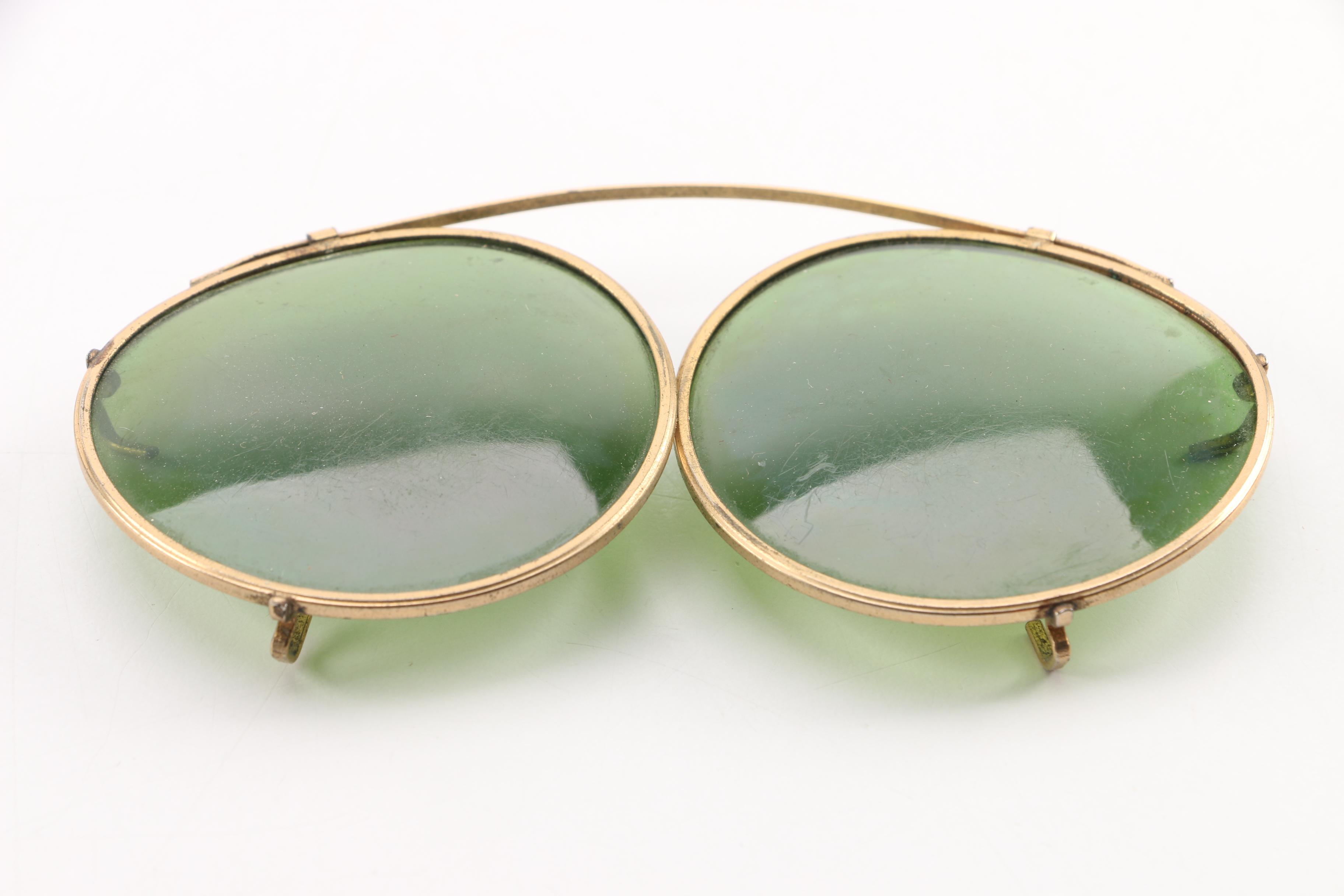 Vintage AO Polaroid Curveo Sunglasses and Opticaid Magnifying Eyeglasses