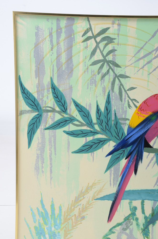 Lee Reynolds Acrylic Painting of Tropical Birds