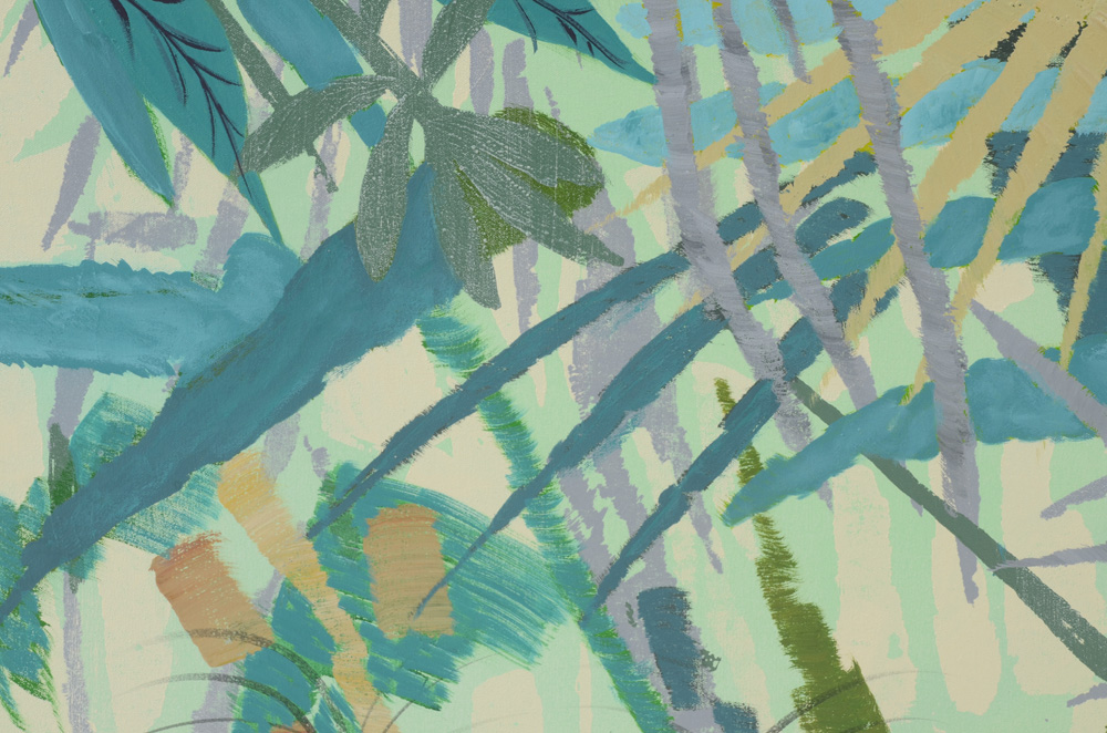 Lee Reynolds Acrylic Painting of Tropical Birds