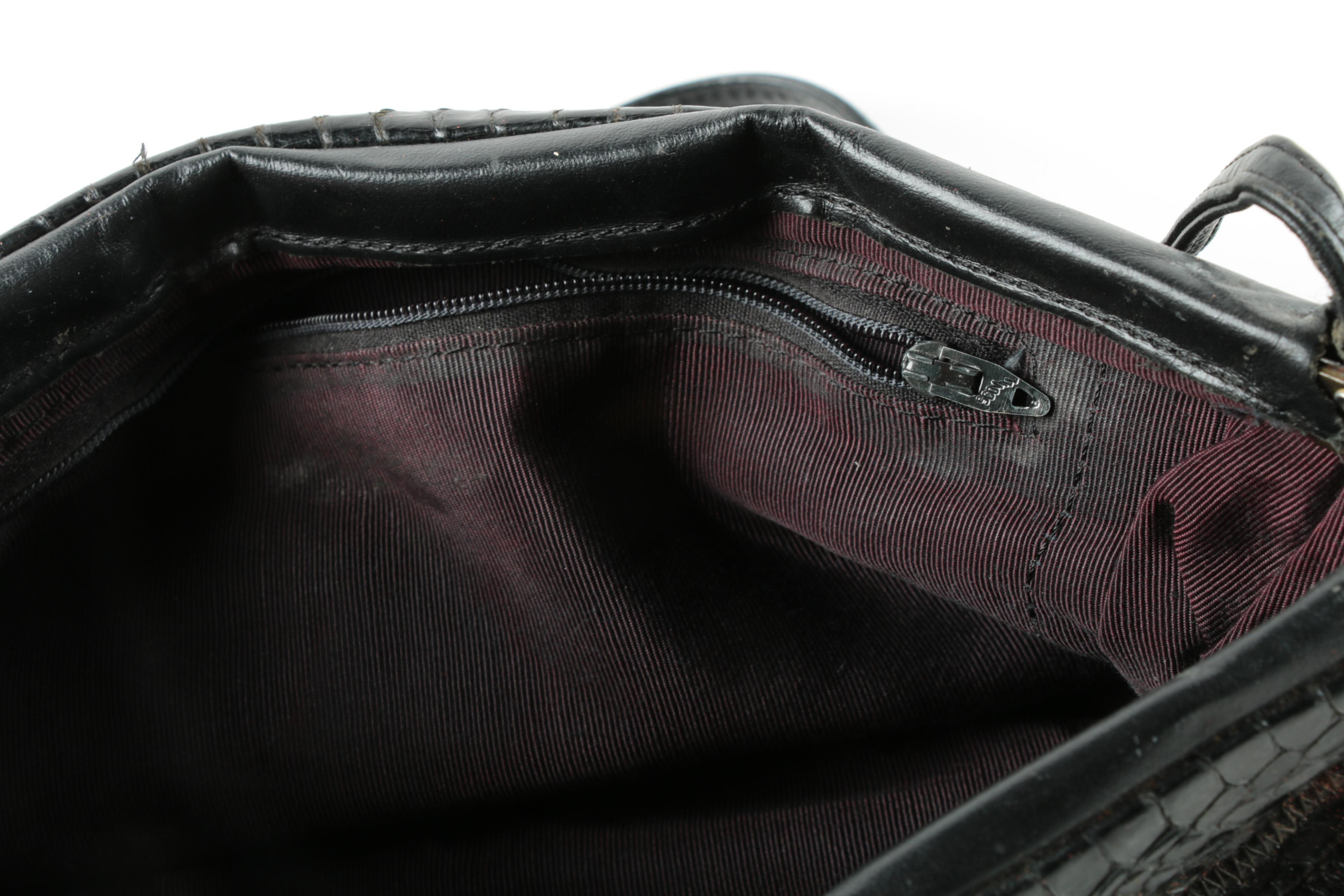 Black Leather and Snakeskin Handbags Including Desmo