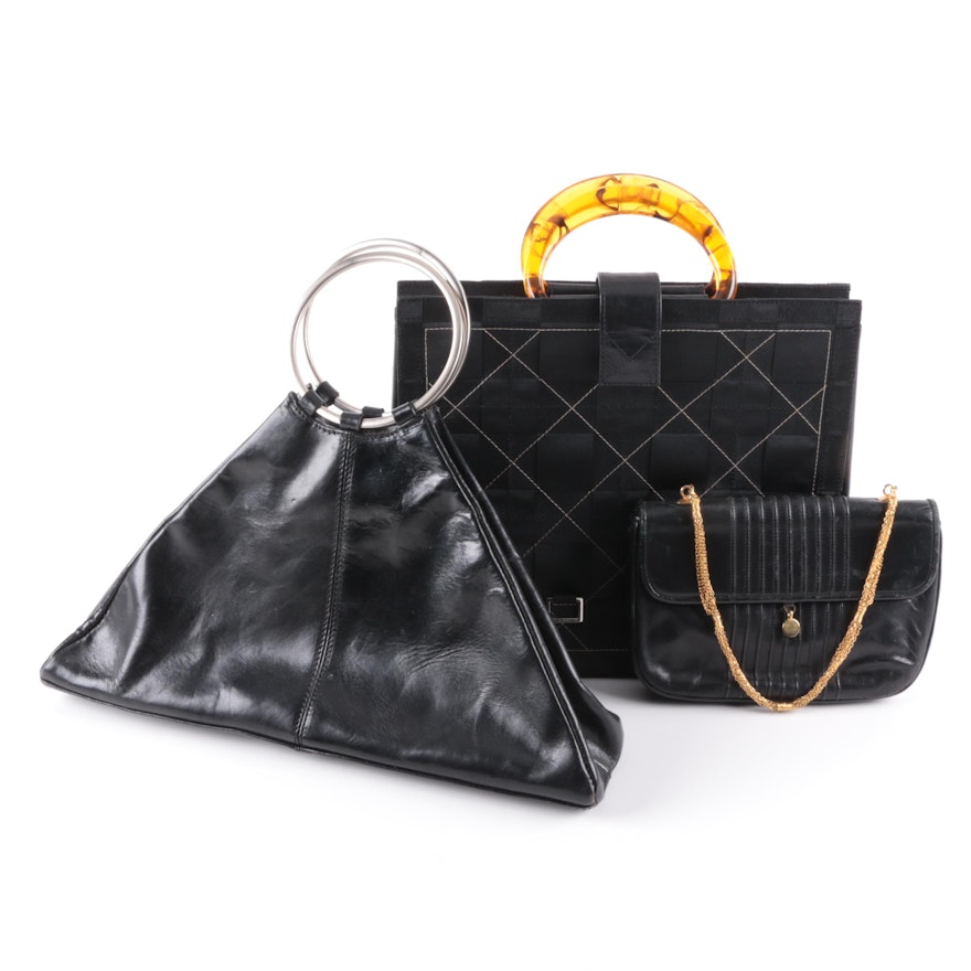 Black Leather Handbags With Jordan McMillian