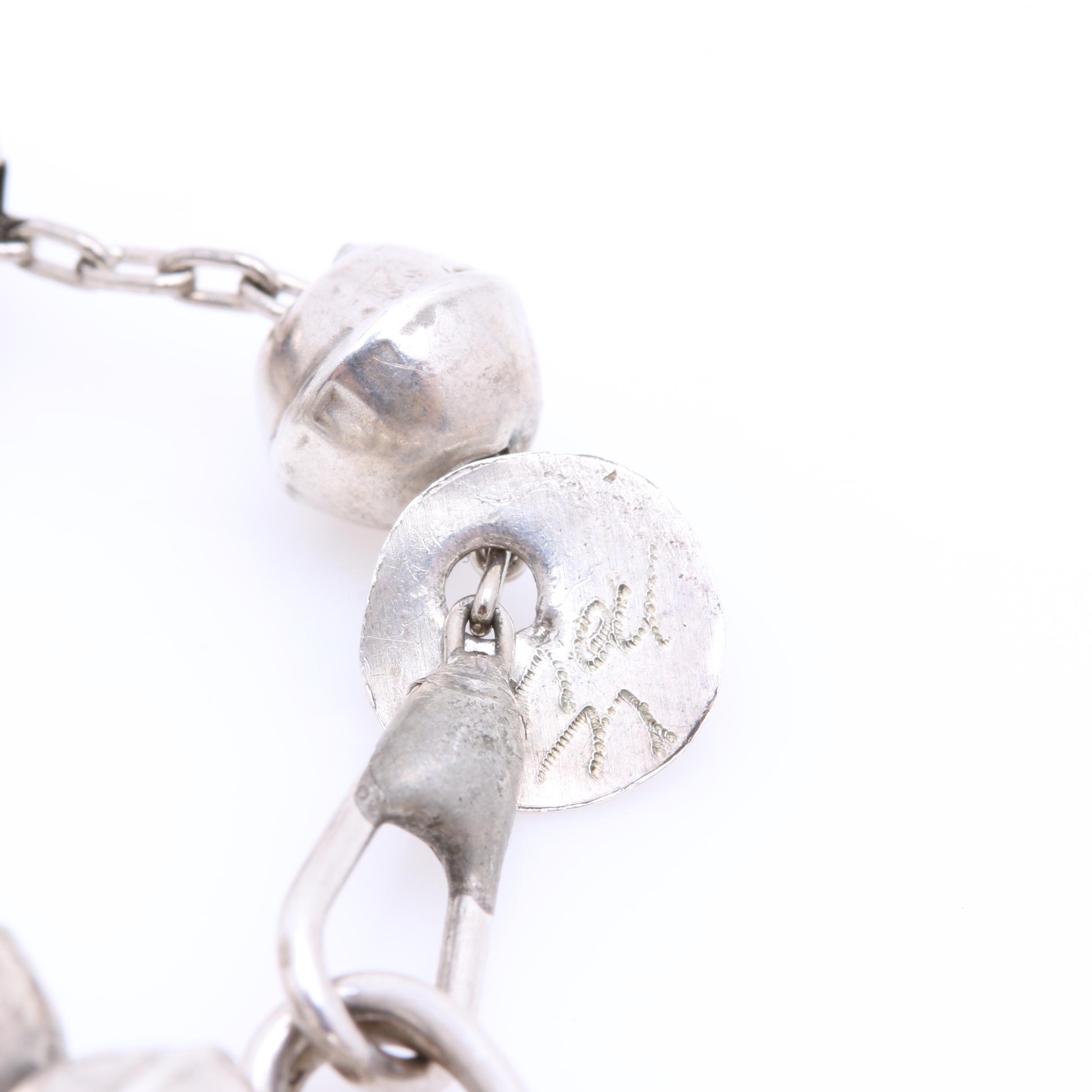 Sterling Silver Graduating Beaded Necklace