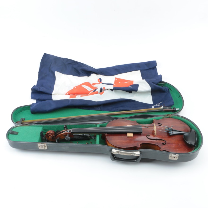 Antique George Hamburg Violin, Bow and Case