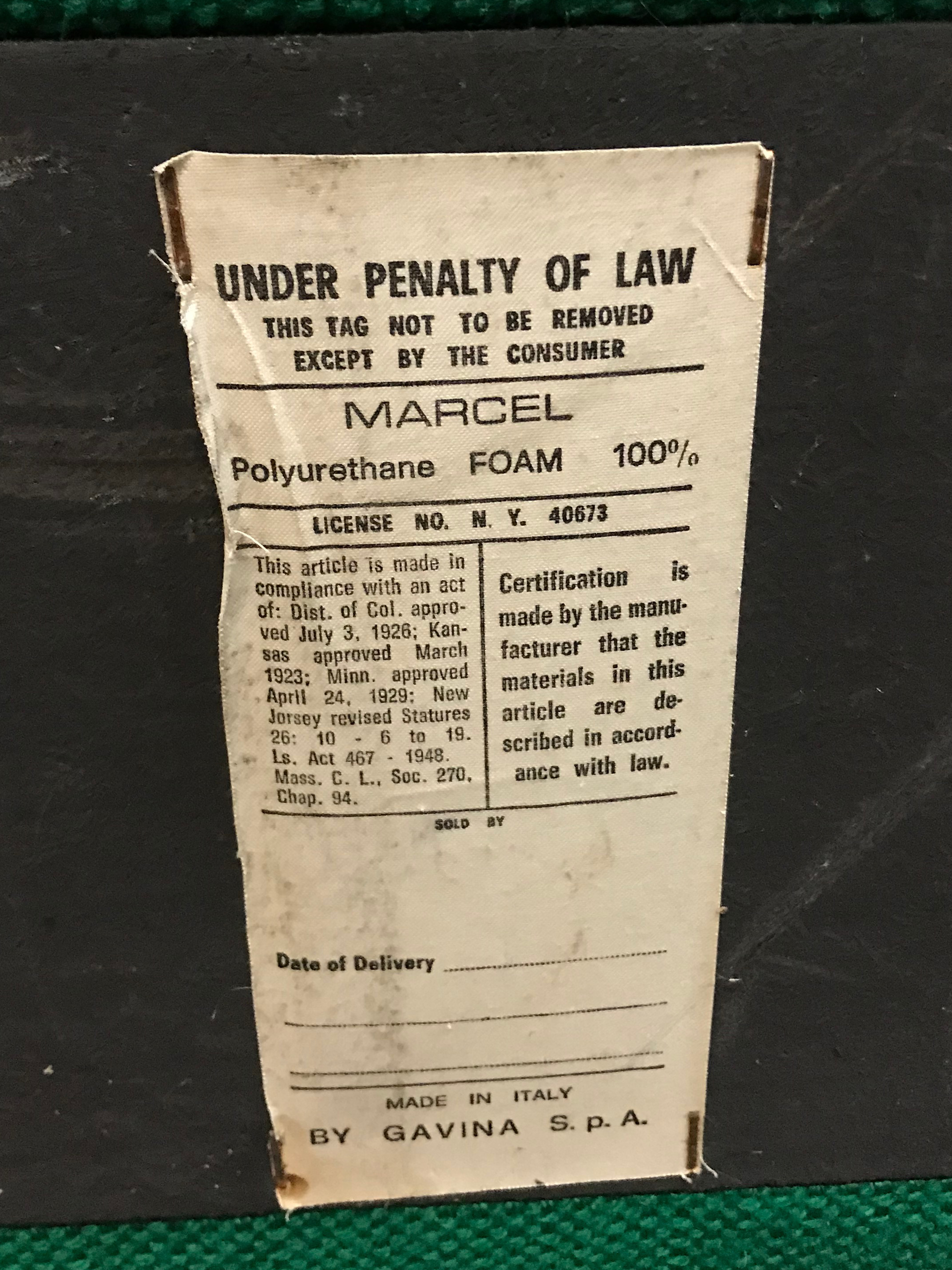 Modern Armless "Marcel" Chair with Ottoman by Takahama for Gavina