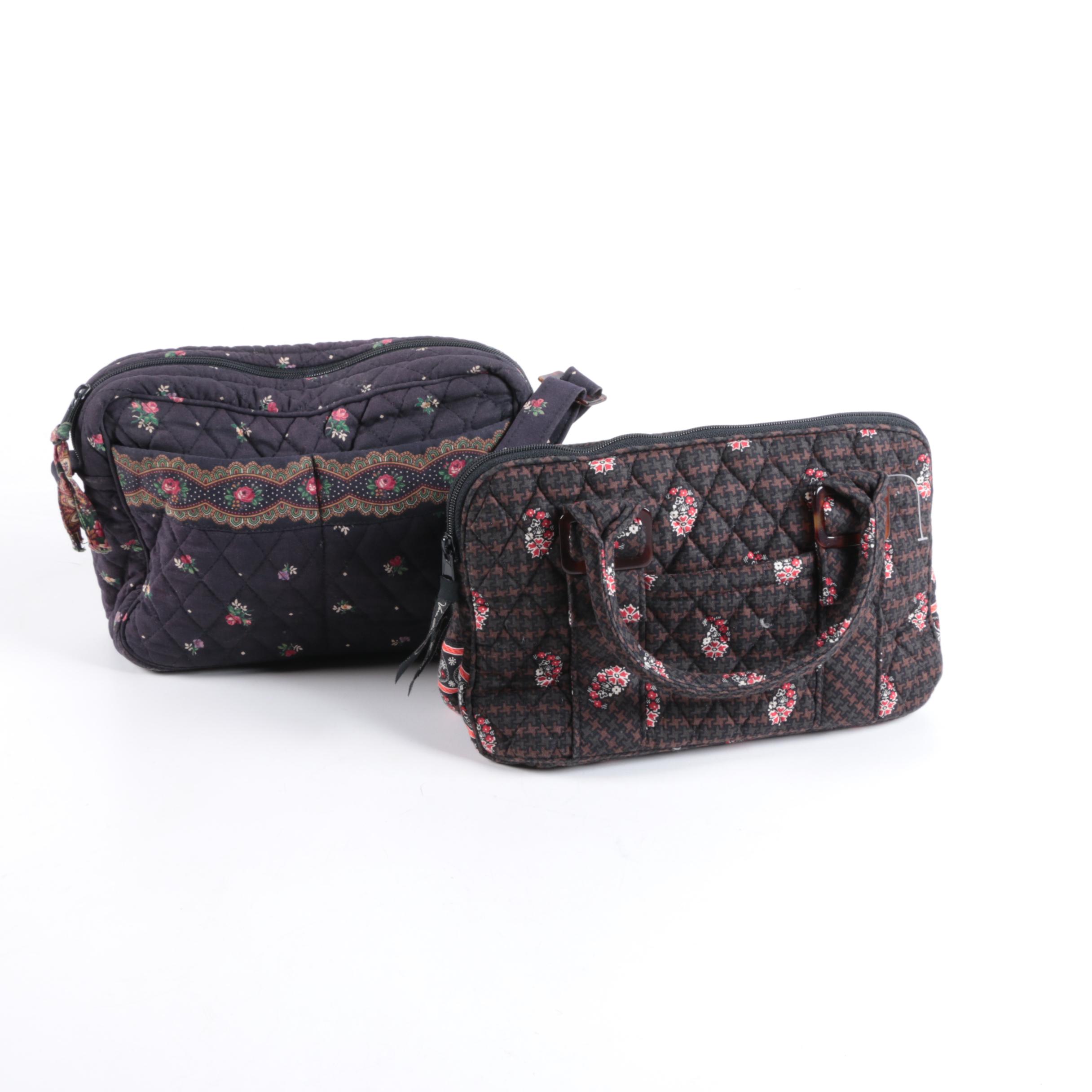 Modern and Vintage Vera Bradley Quilted Cotton Print Handbags