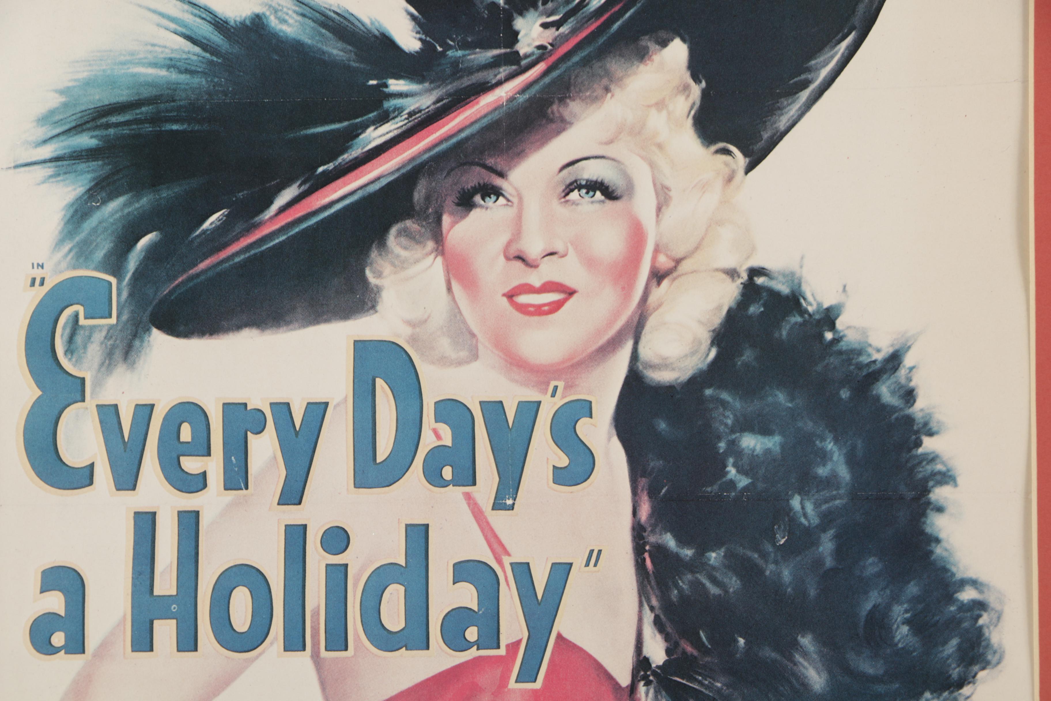 Reproduction Movie Poster for Mae West's "Every Day's a Holiday"