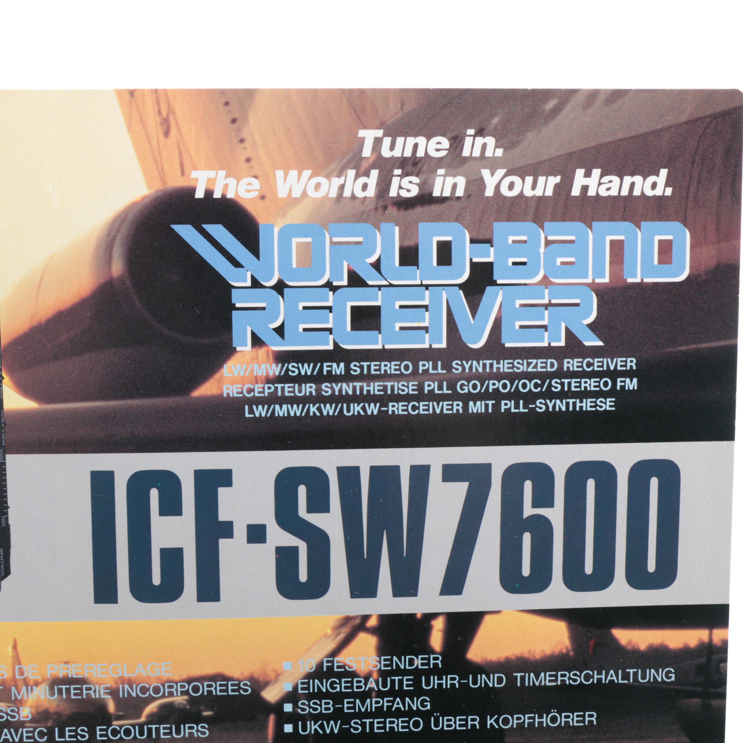 Sony ICF-SW7600 World-Band Shortwave Radio Reciever