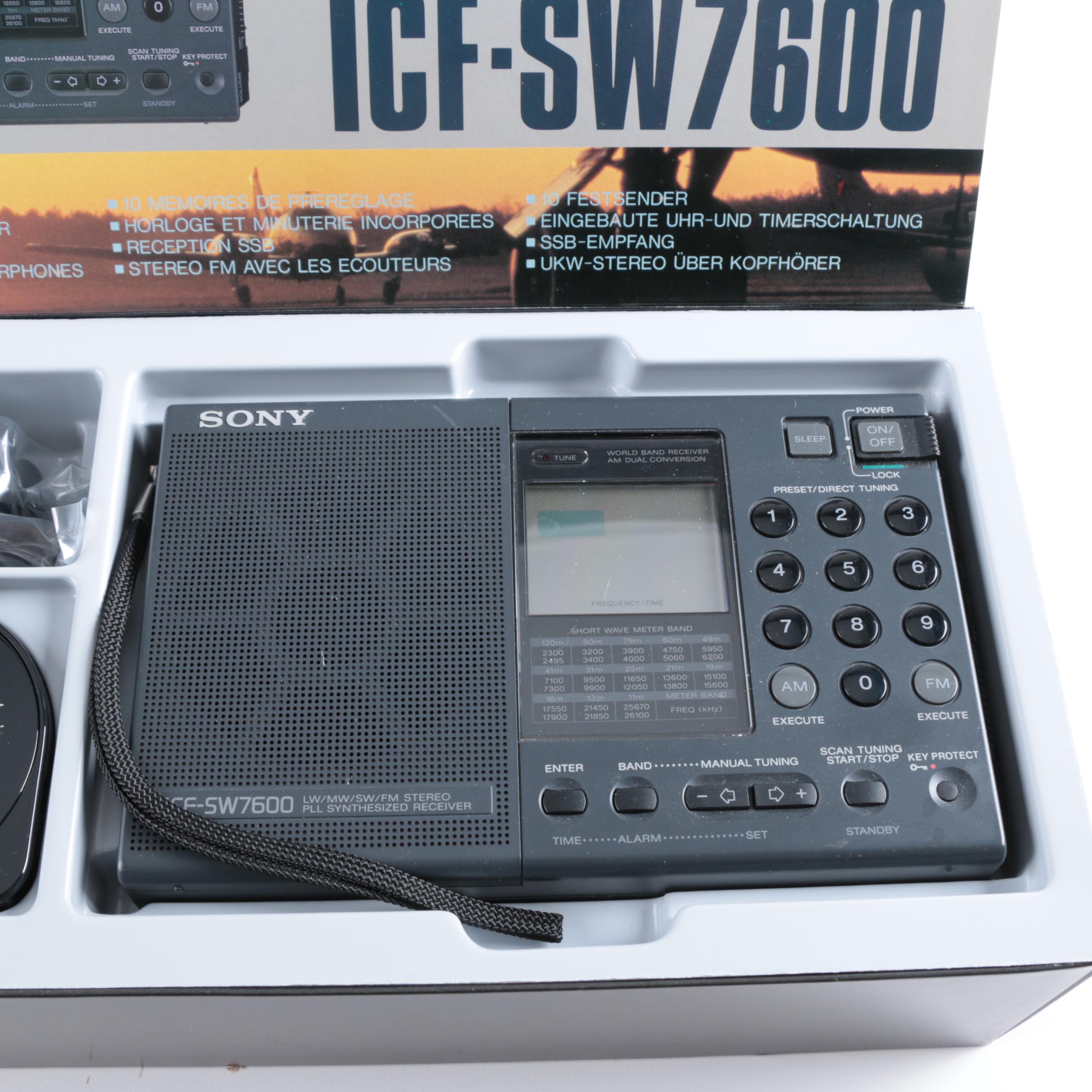 Sony ICF-SW7600 World-Band Shortwave Radio Reciever