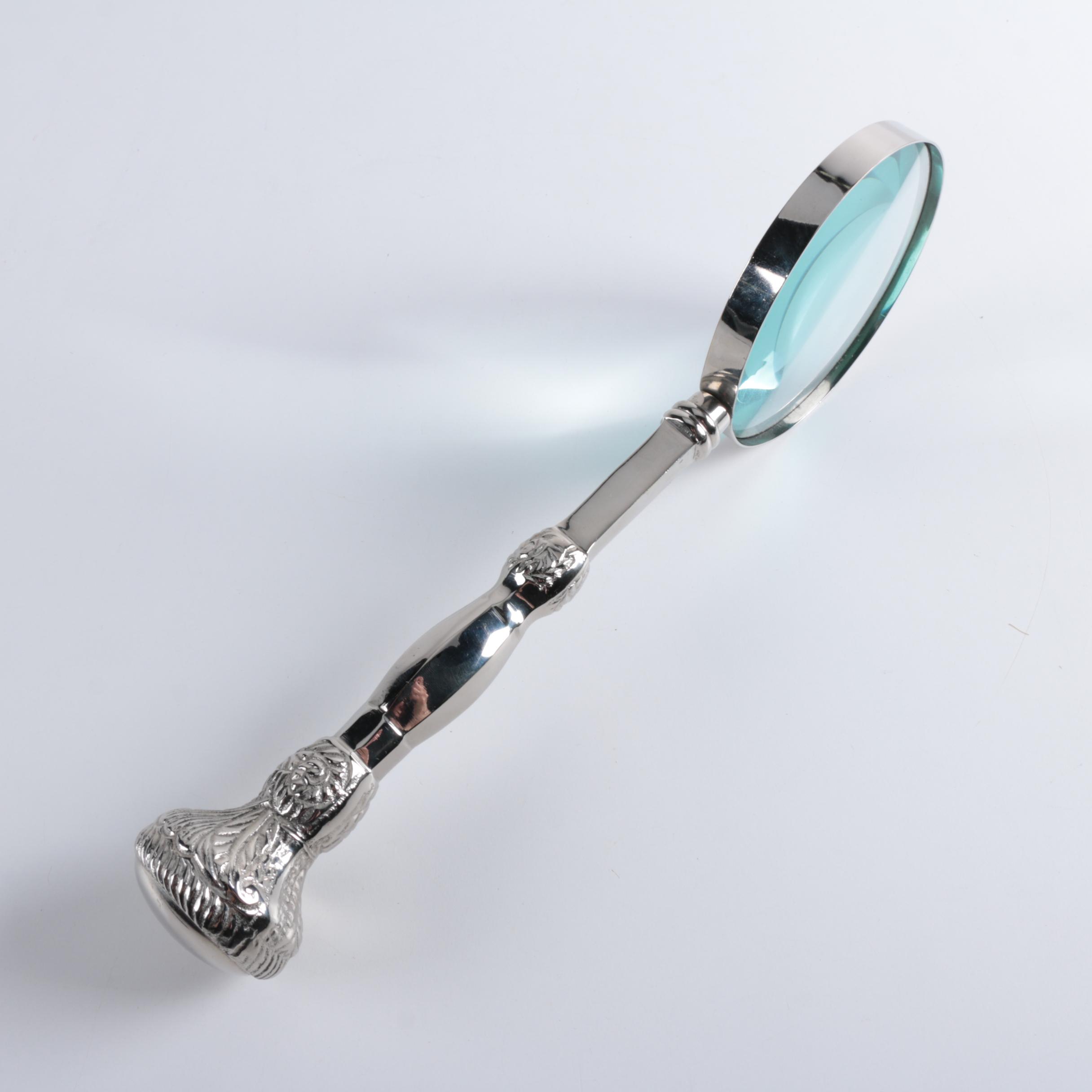 Vintage Lunt Silver Plate Letter Opener and Silver Tone Magnifying Glass