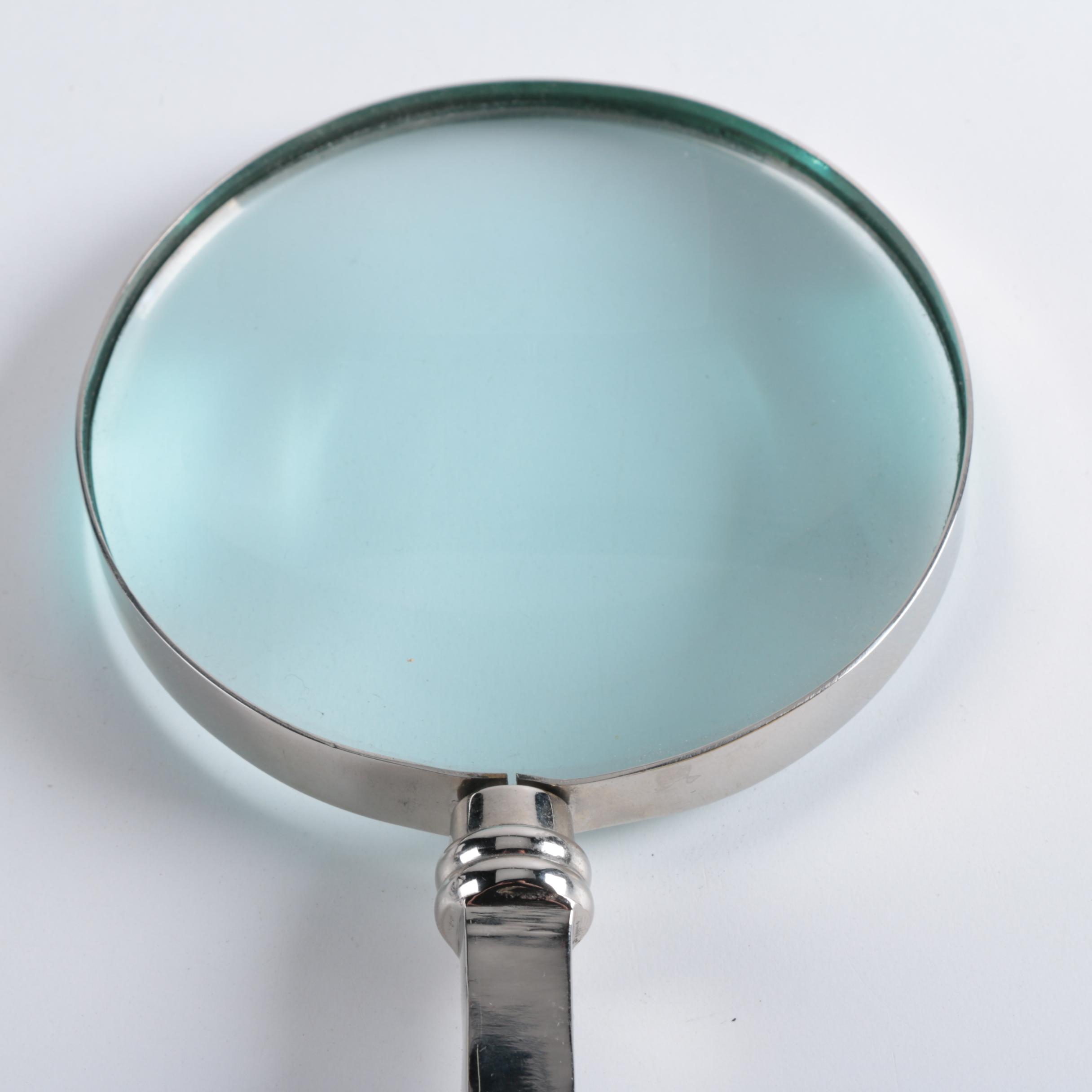 Vintage Lunt Silver Plate Letter Opener and Silver Tone Magnifying Glass