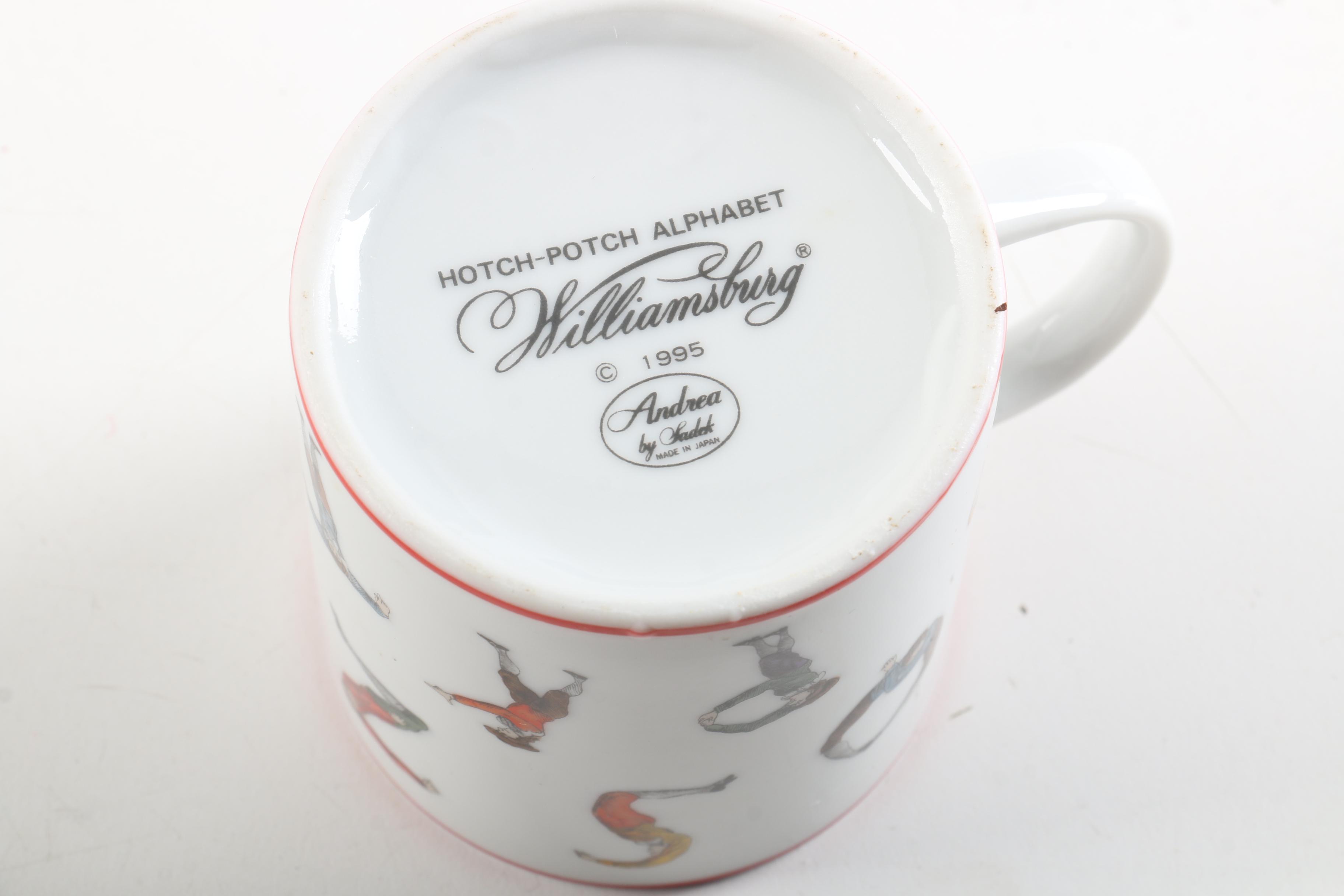 Spode "Edwardian Child" Coin Bank and Sadek "Hotch-Potch Alphabet" Mug