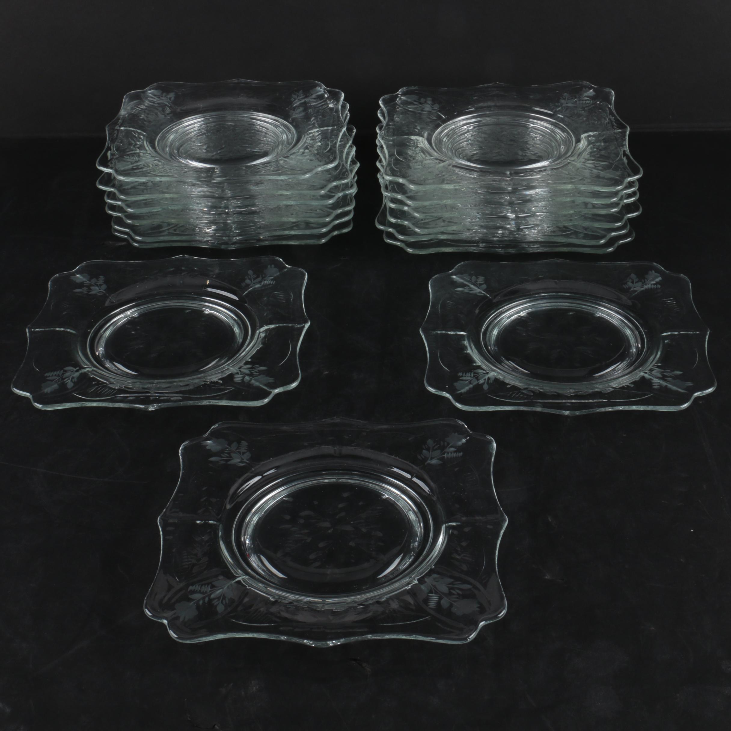 Cambridge "Elaine Clear" Salad Plates, Circa 1933-1954