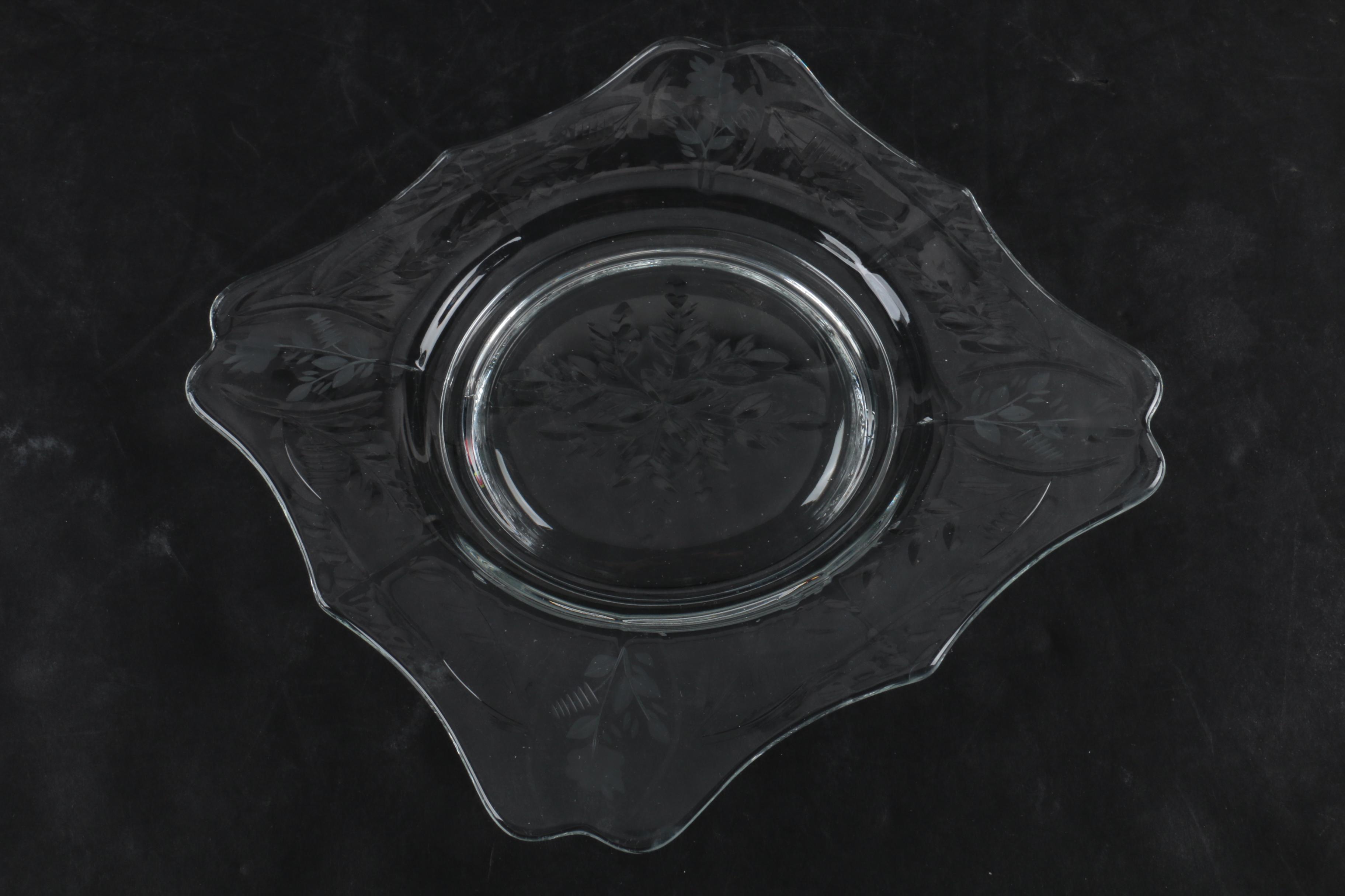 Cambridge "Elaine Clear" Salad Plates, Circa 1933-1954