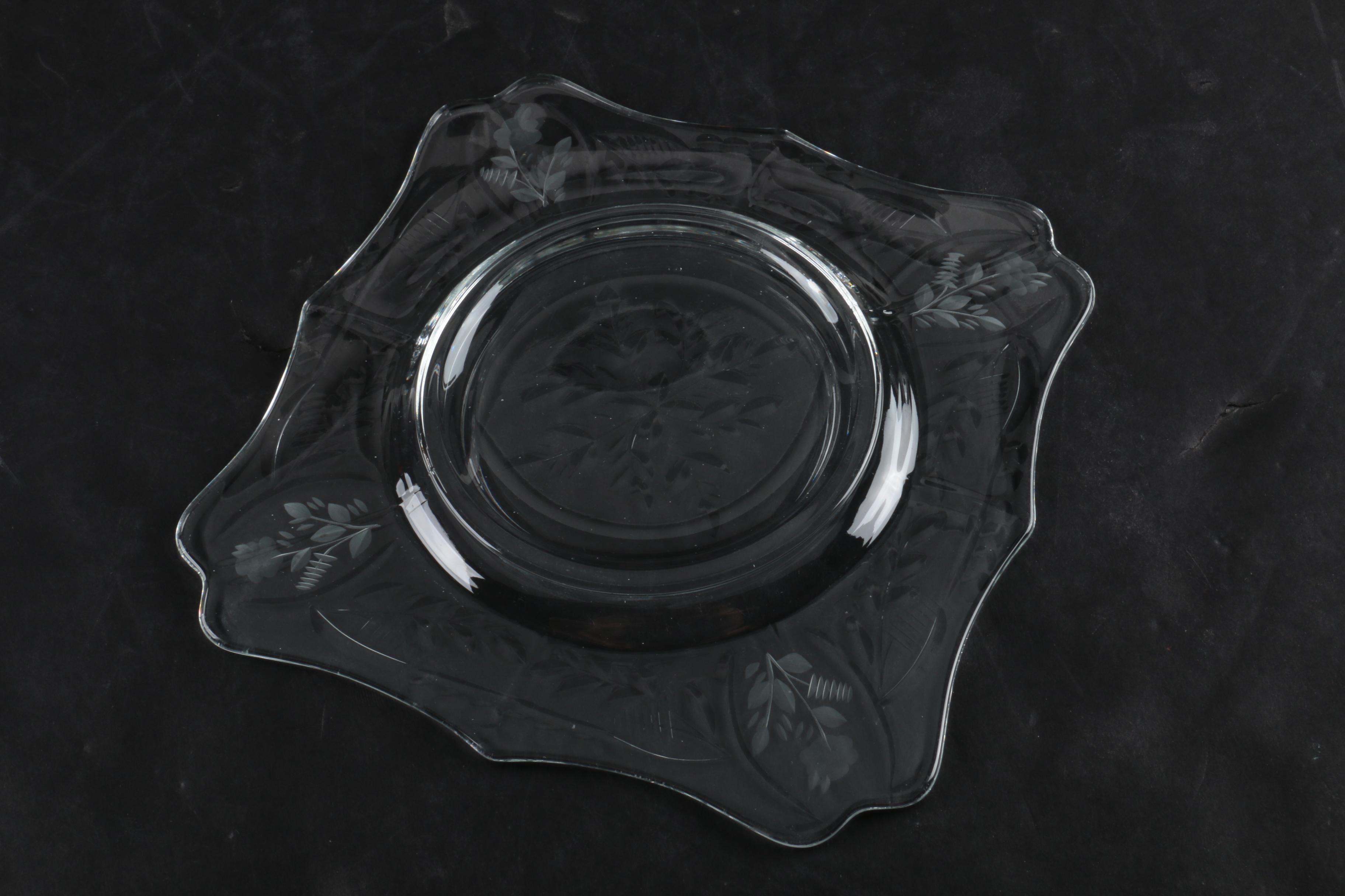 Cambridge "Elaine Clear" Salad Plates, Circa 1933-1954