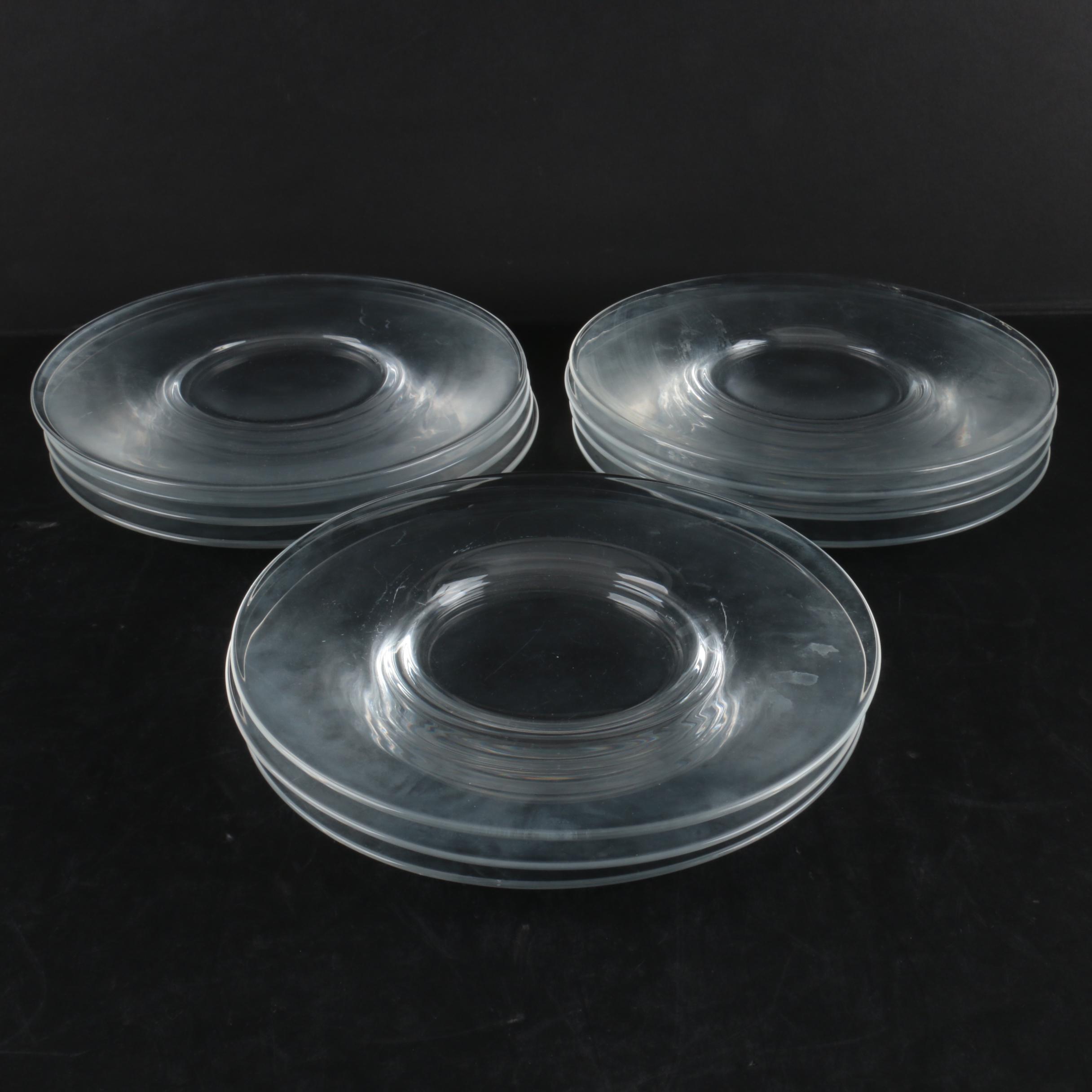 Set of Steuben Glass Luncheon Plates