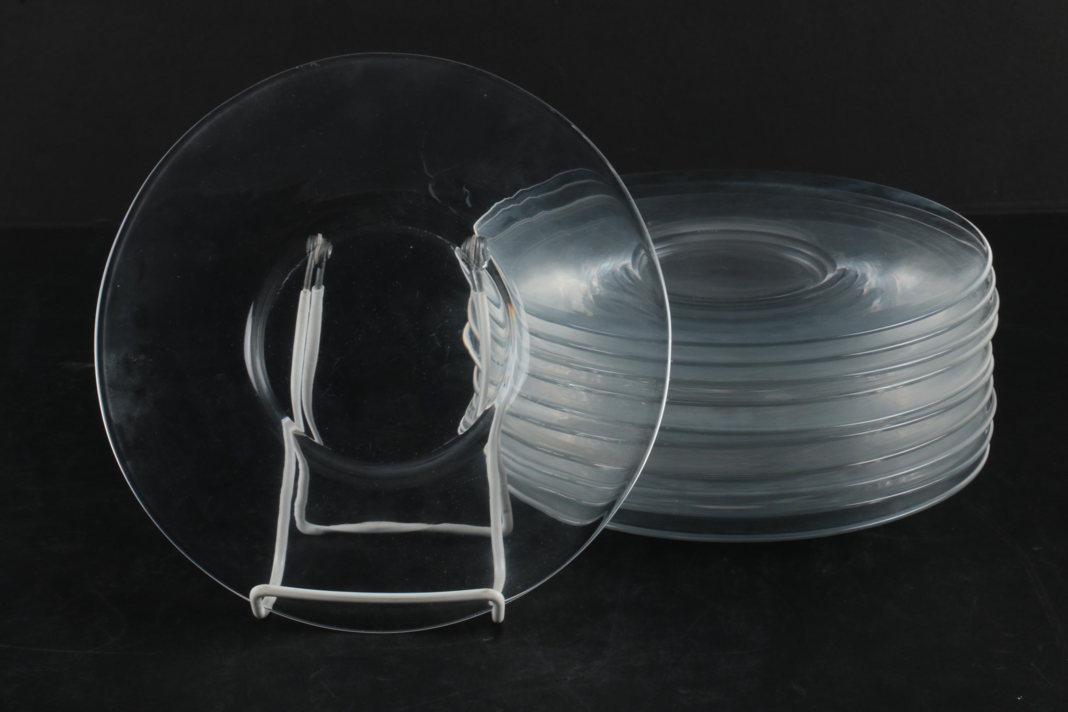 Set of Steuben Glass Luncheon Plates