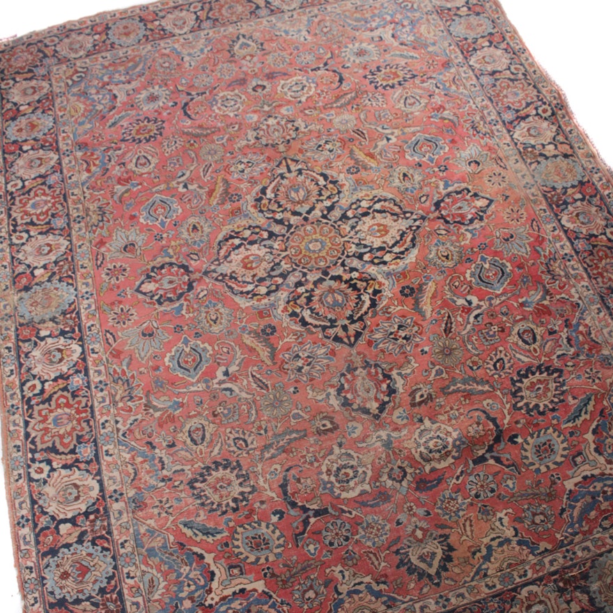 8' x 11' Antique Hand-Knotted Persian Tabriz Rug