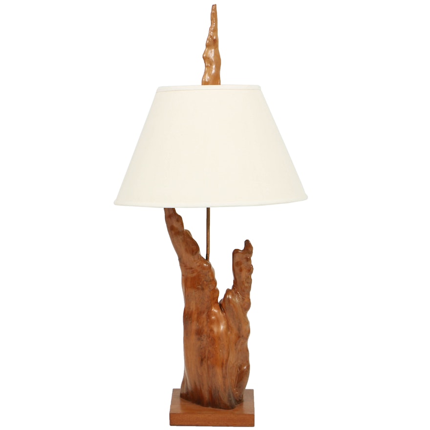 Vintage Organic Sculptural Cypress Root Table Lamp