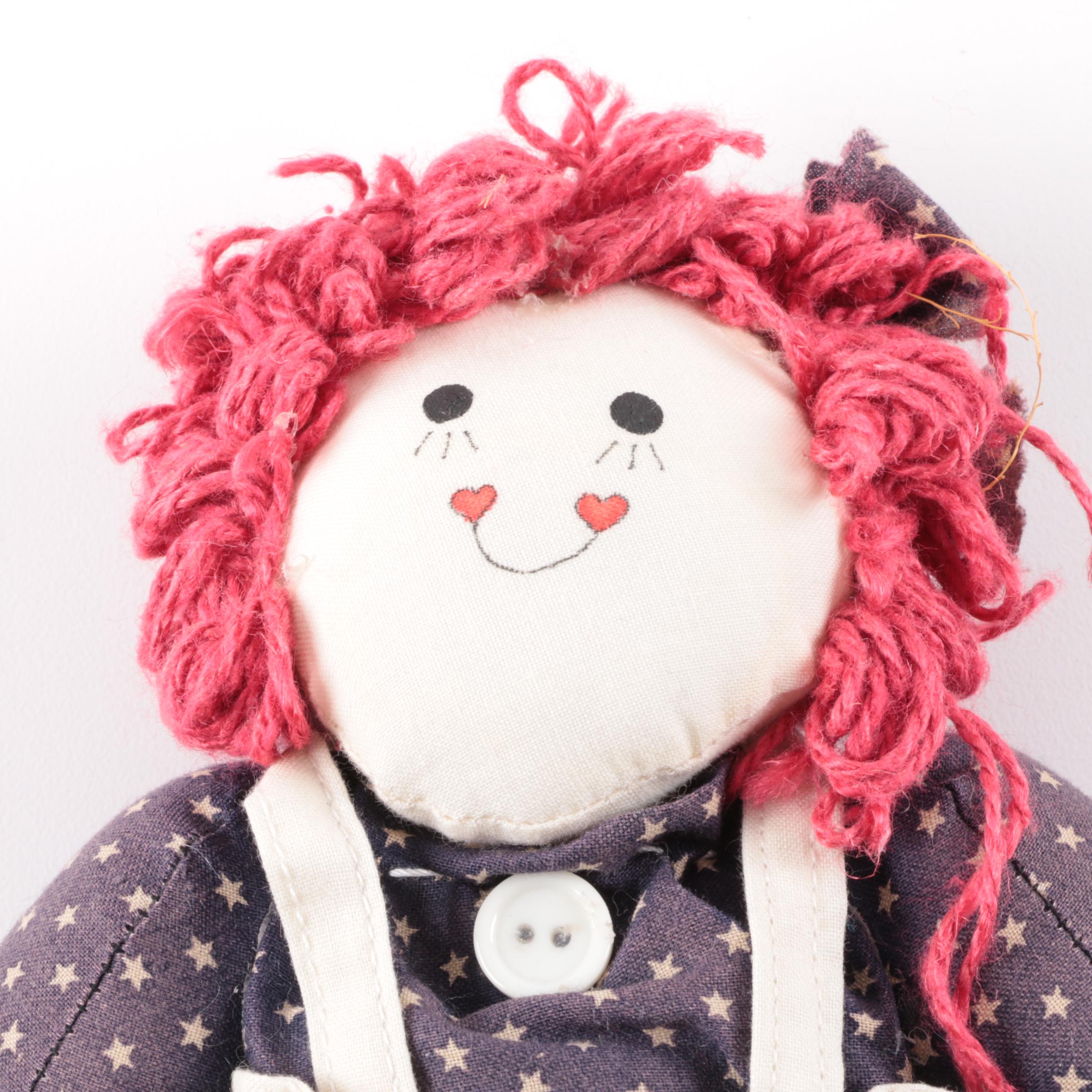 Vintage Hand Crafted "Raggedy Ann" Style Dolls