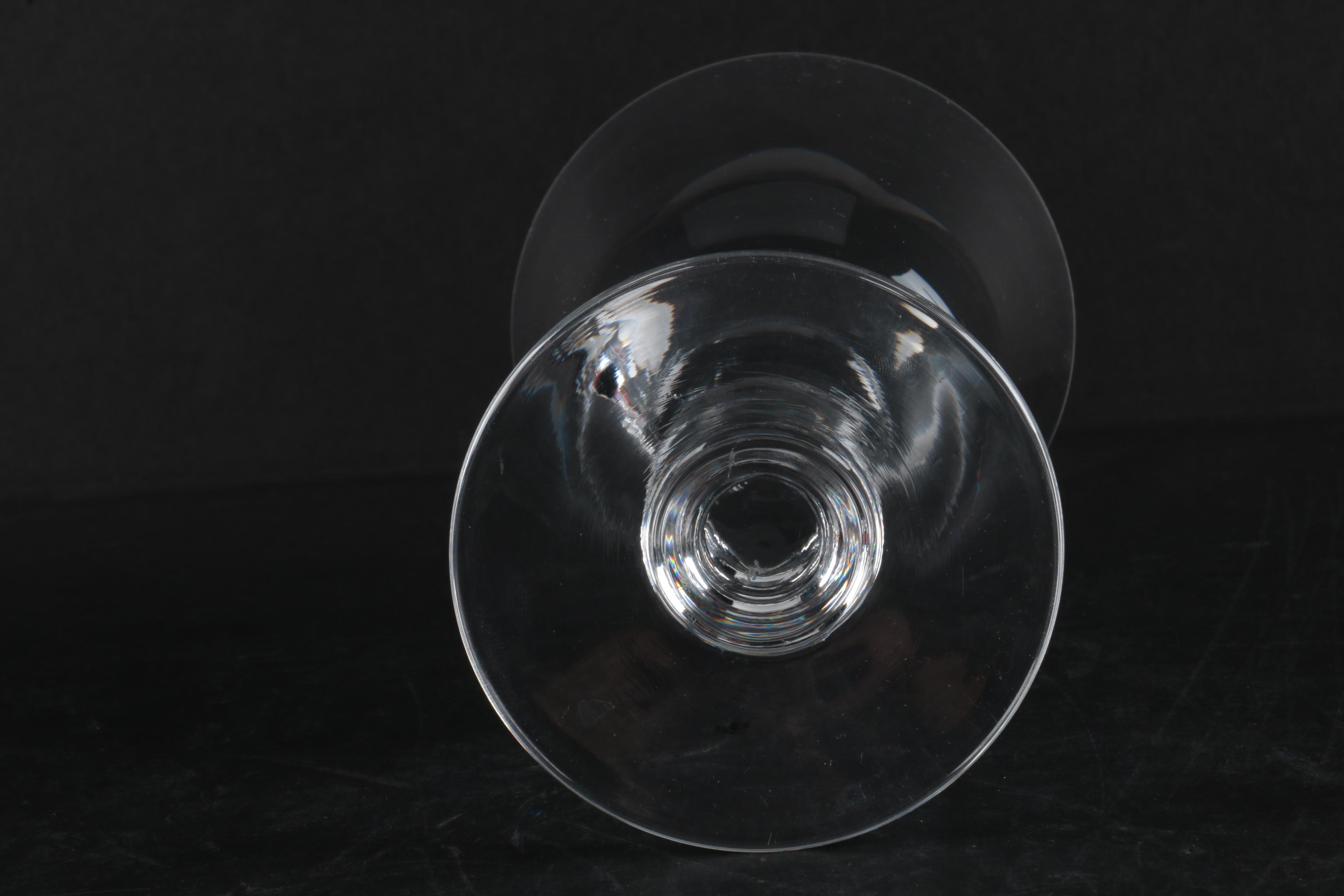 Val St. Lambert "State Plain" Crystal Wine Glasses