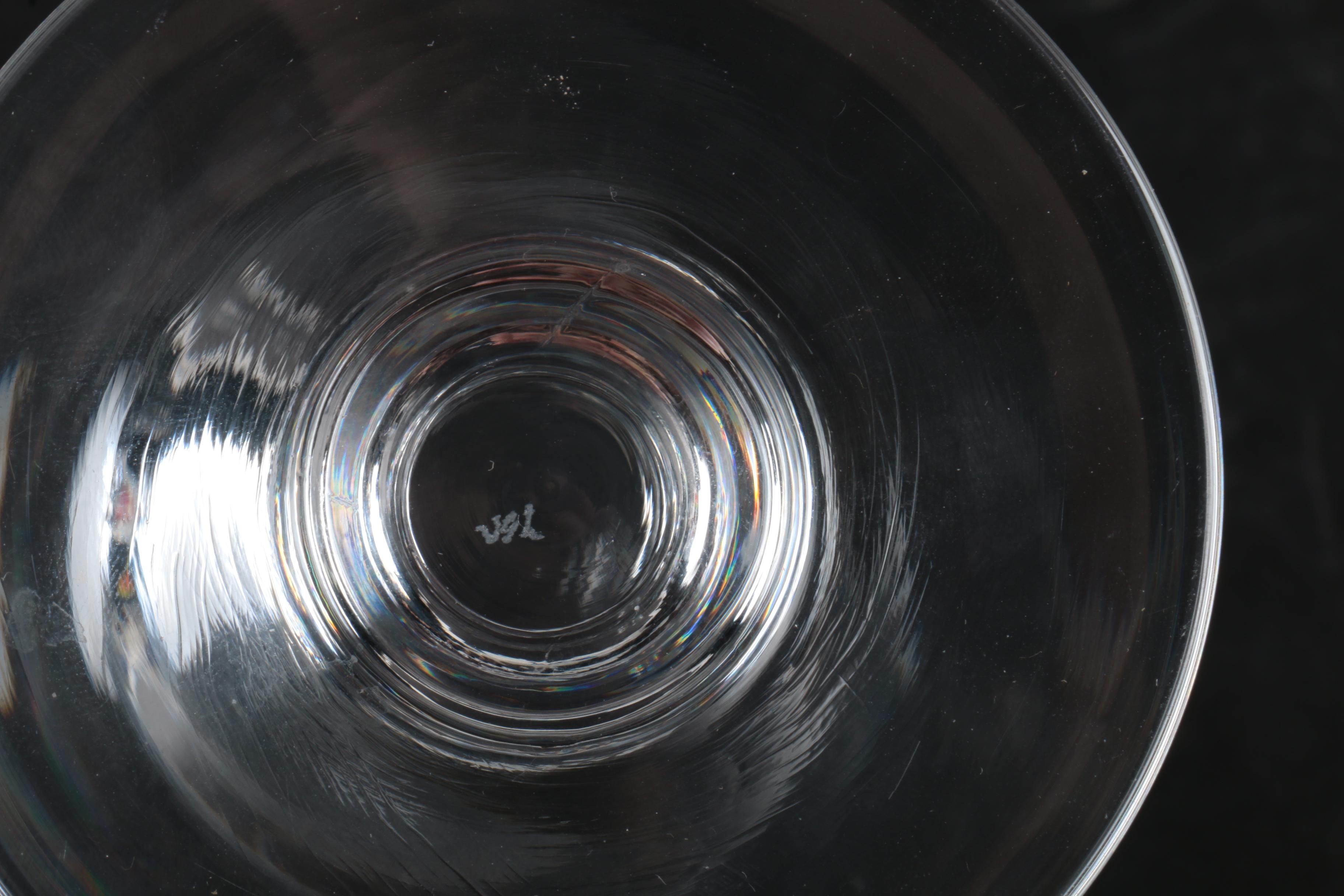 Val St. Lambert "State Plain" Crystal Wine Glasses