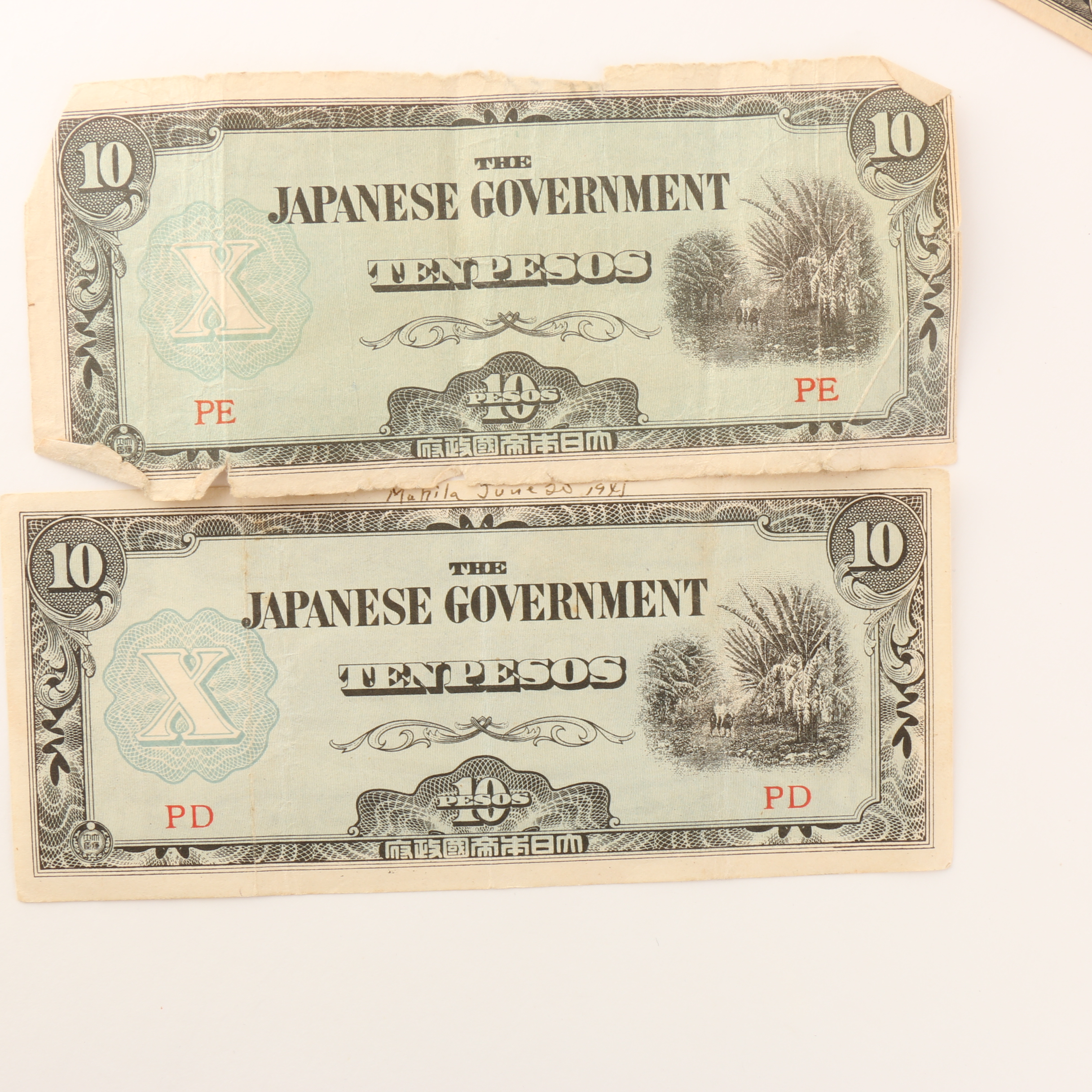 Thirteen WWII Era Foreign Banknotes