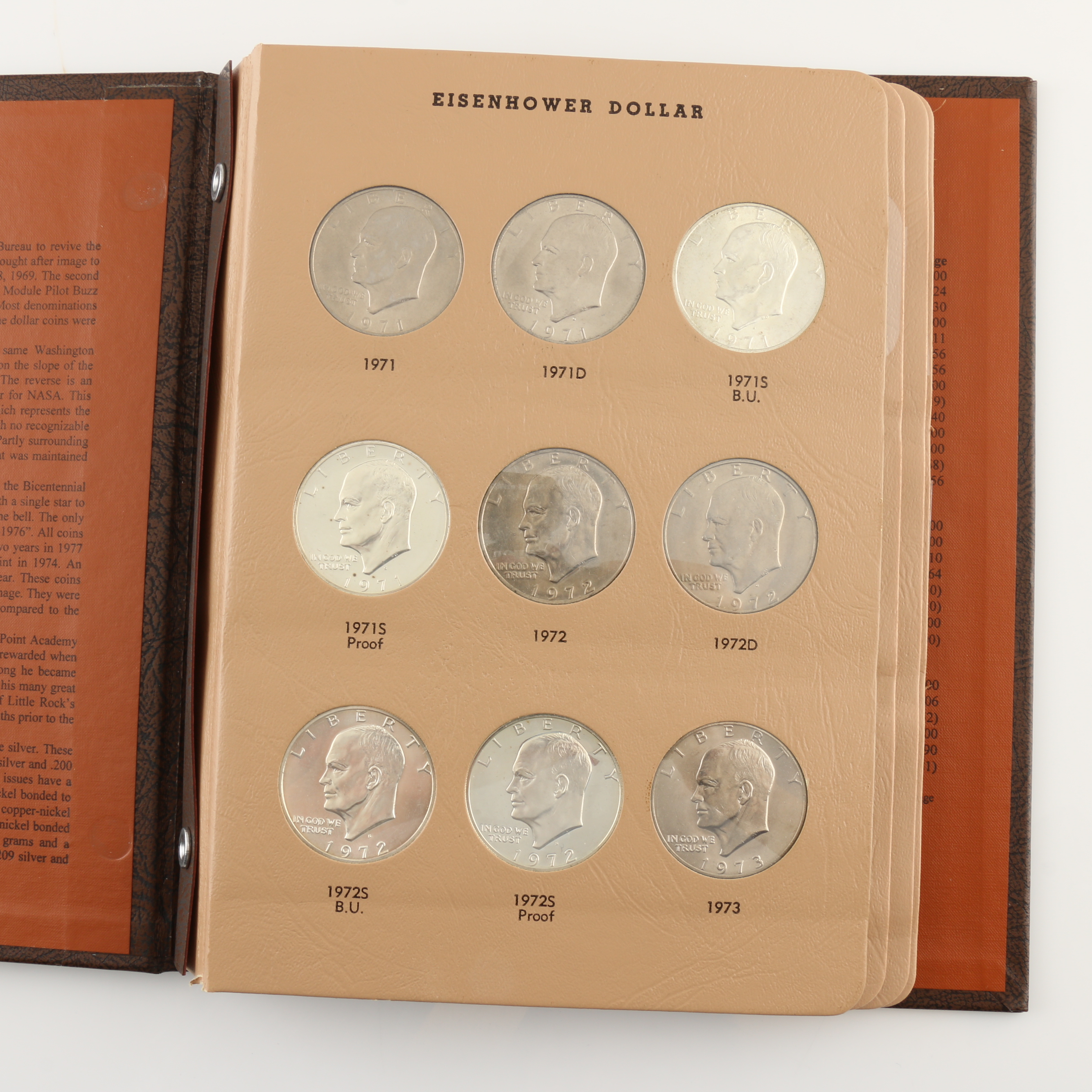 Complete Set of Proof and Uncirculated Eisenhower Dollars