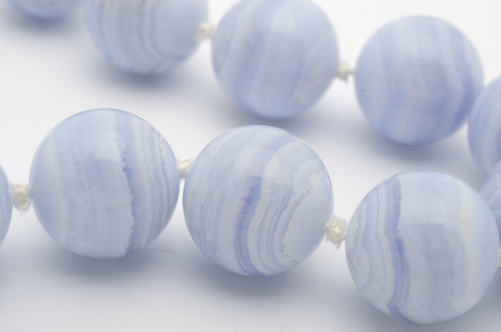 Paloma Picasso for Tiffany & Co. Sterling Silver Lace Agate Necklace Blue