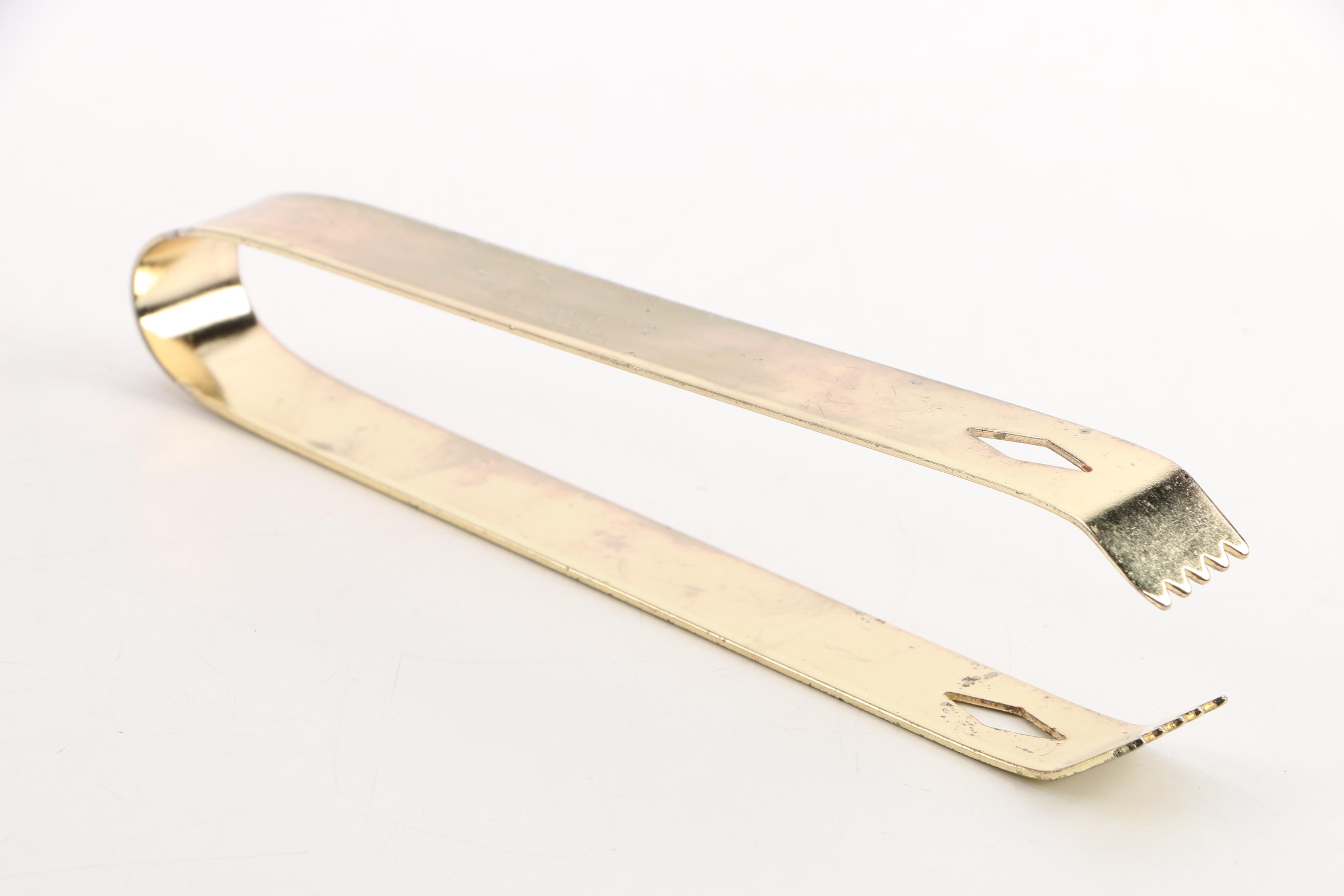 Mid Century Modern Georges Briard Gold Ice Bucket and Tongs