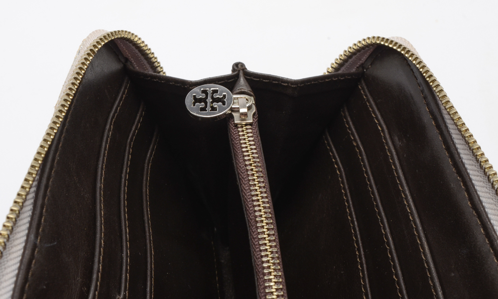 Tory Burch Silver and Gold Metallic Leather Wallets