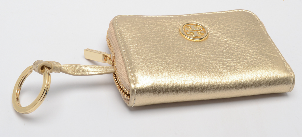 Tory Burch Silver and Gold Metallic Leather Wallets