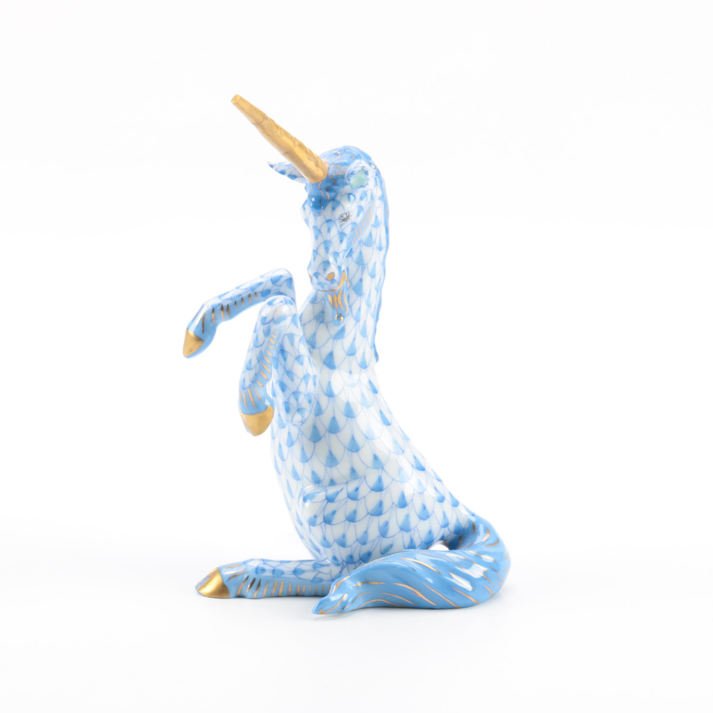 Herend Hungary Porcelain Unicorn Figurine