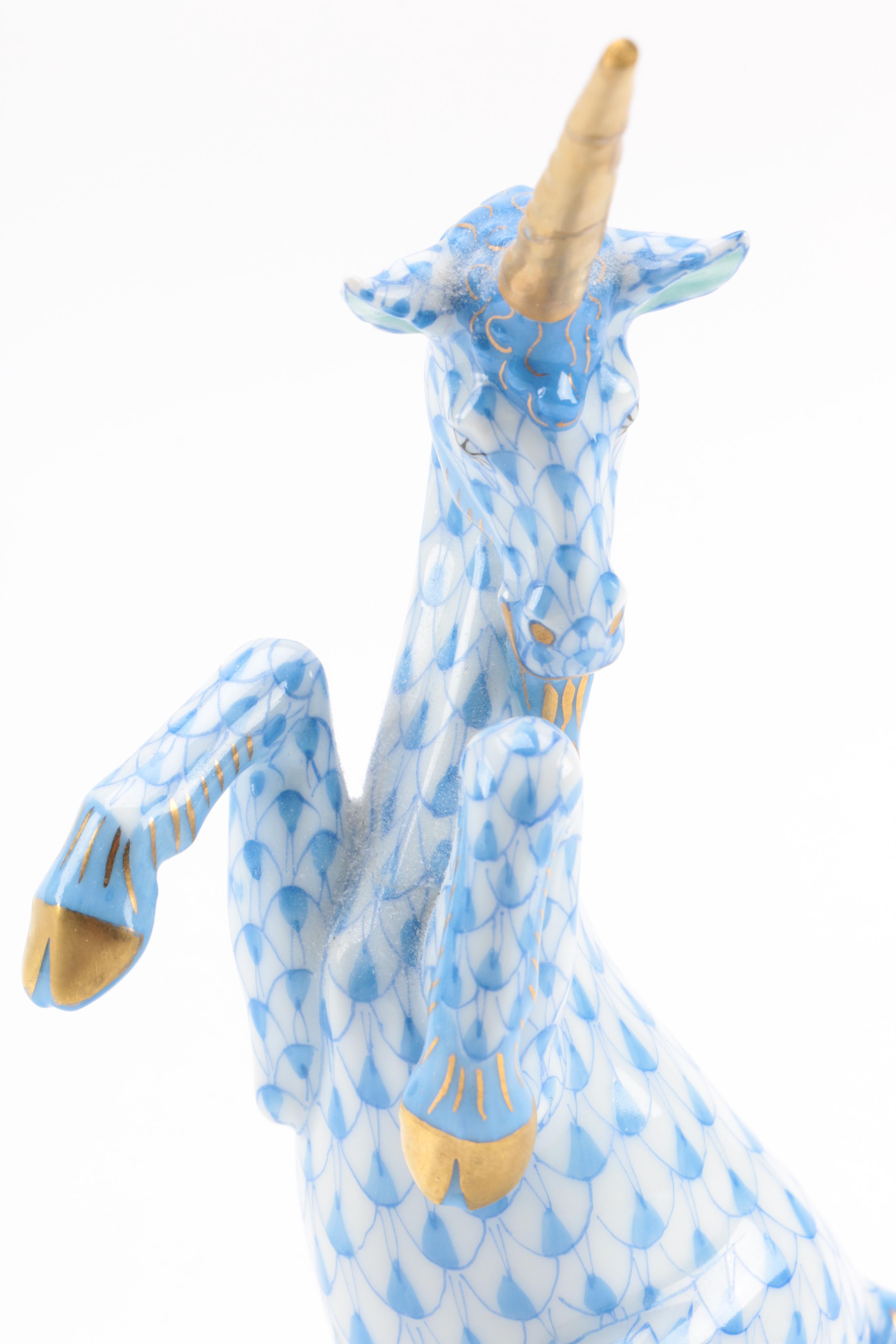 Herend Hungary Porcelain Unicorn Figurine