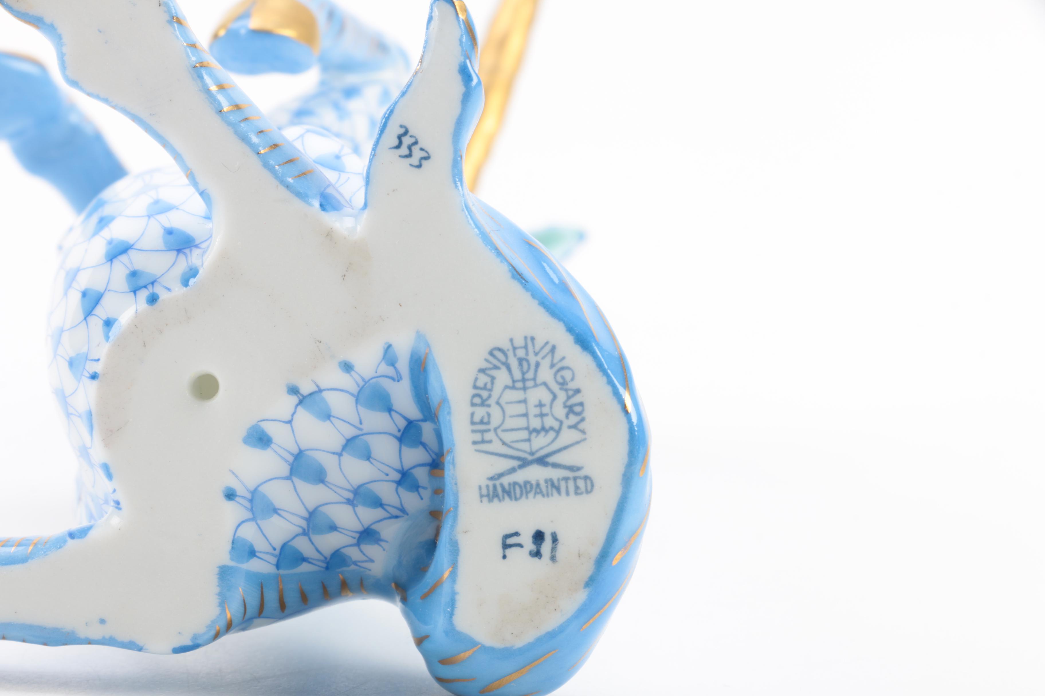 Herend Hungary Porcelain Unicorn Figurine