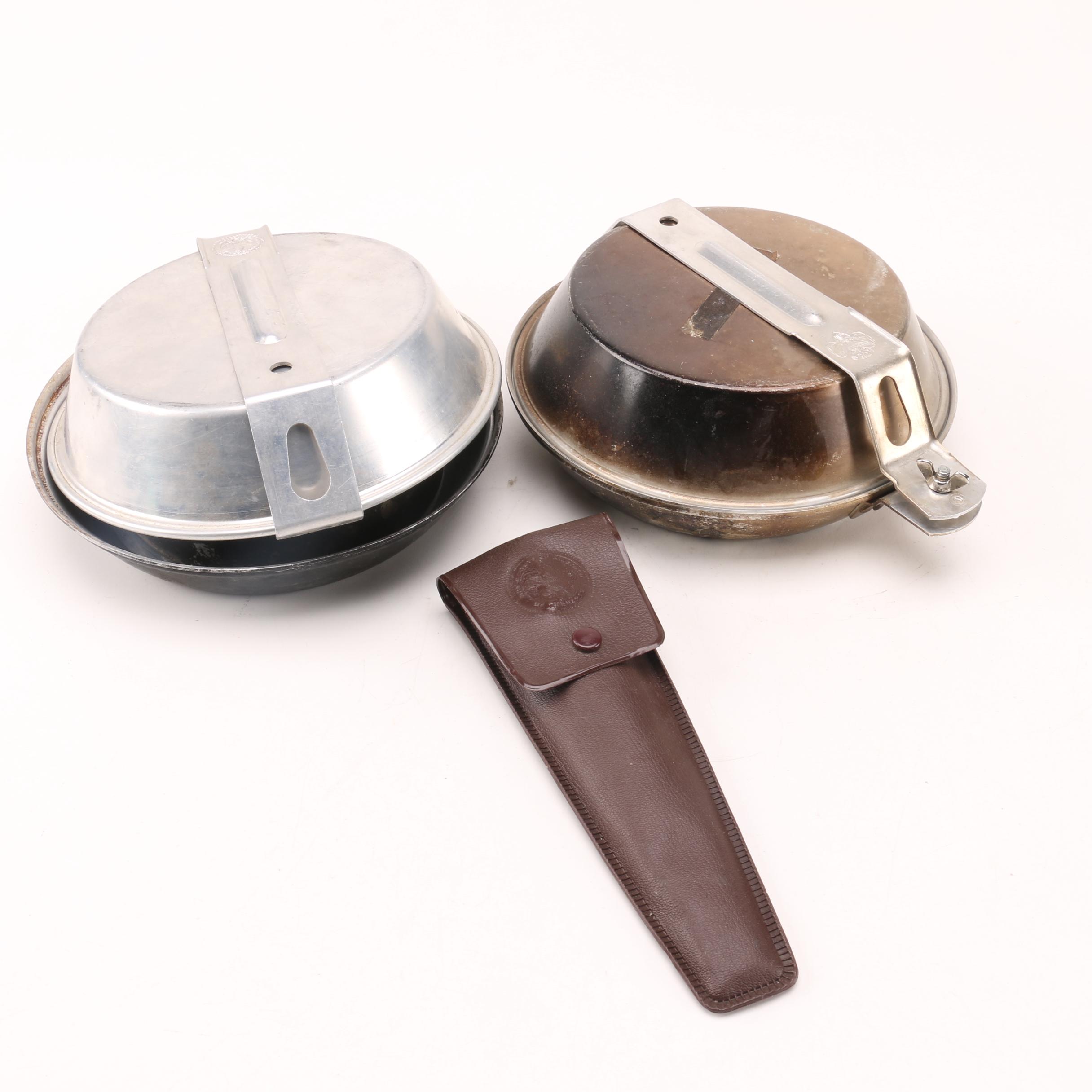 Vintage Boy and Girl Scout Camp Mess Kits