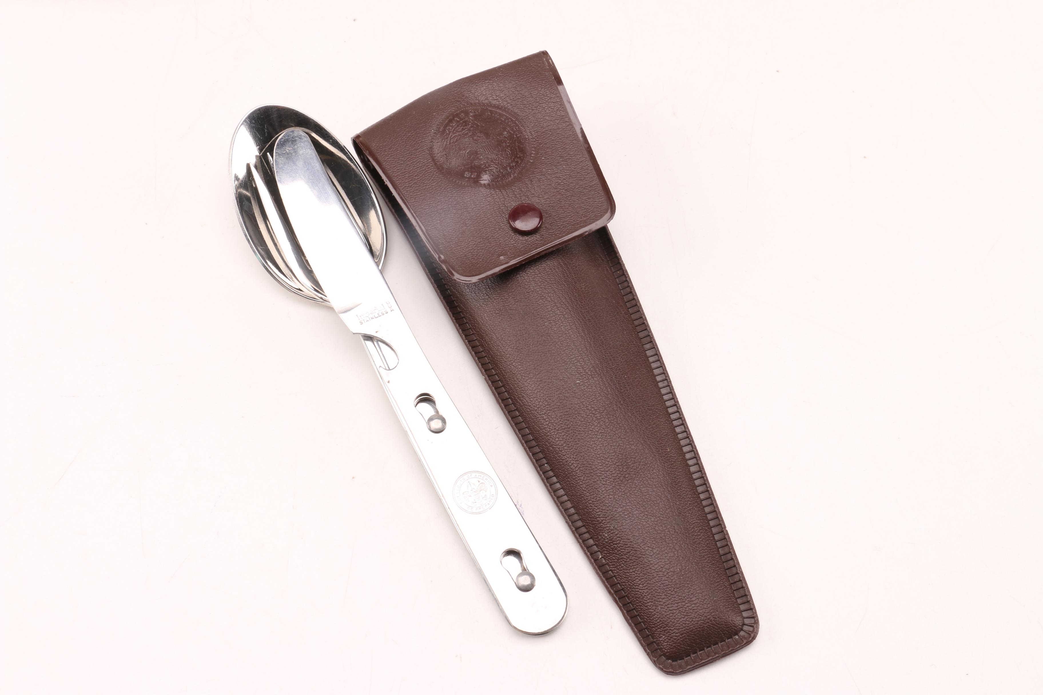 Vintage Boy and Girl Scout Camp Mess Kits