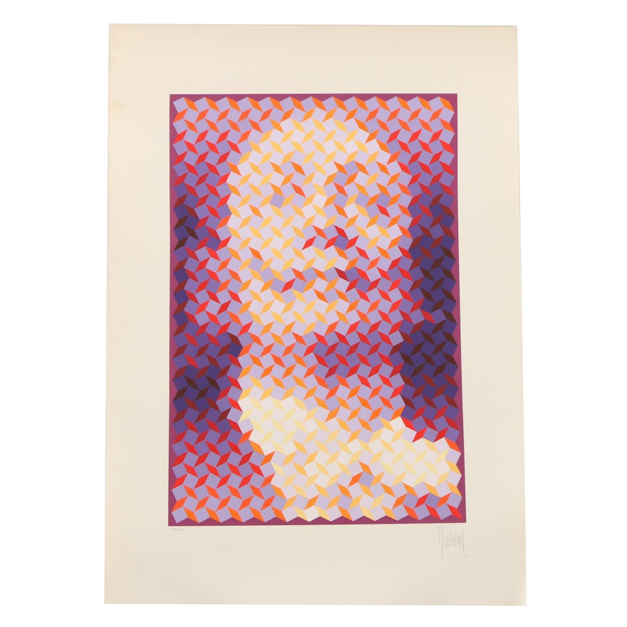 Jean-Pierre Vasarely Serigraph "Faces of Dalí: 6"