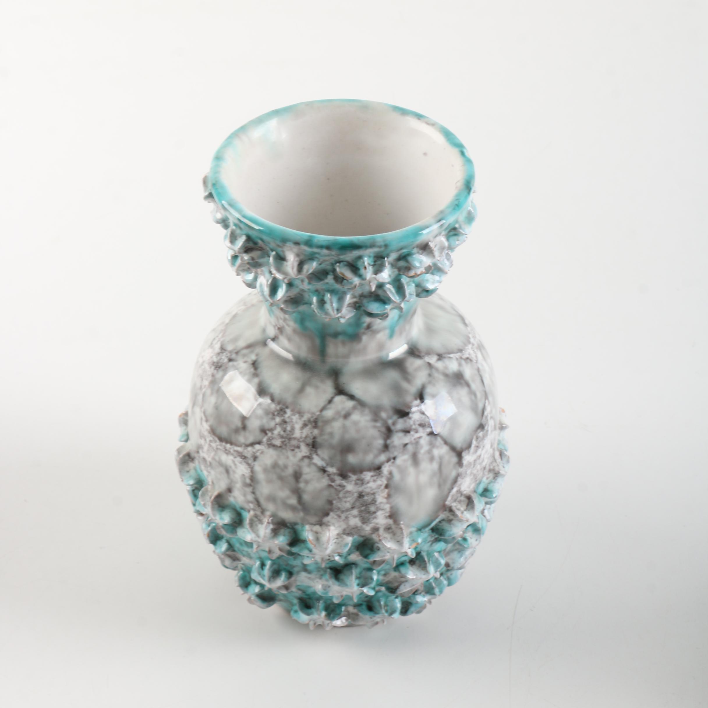 Vintage Royal Crown E&R Italian Pottery Vase