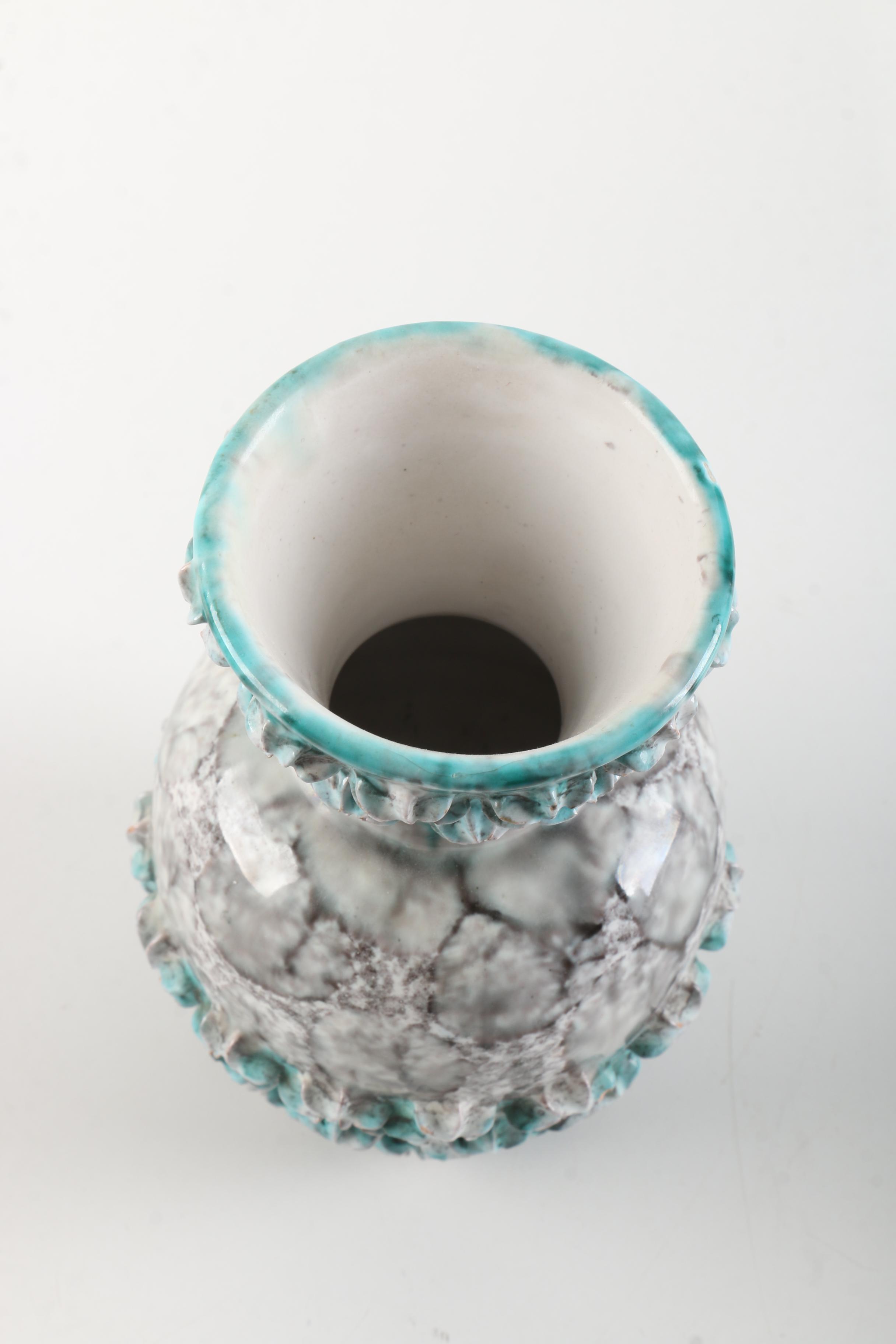 Vintage Royal Crown E&R Italian Pottery Vase