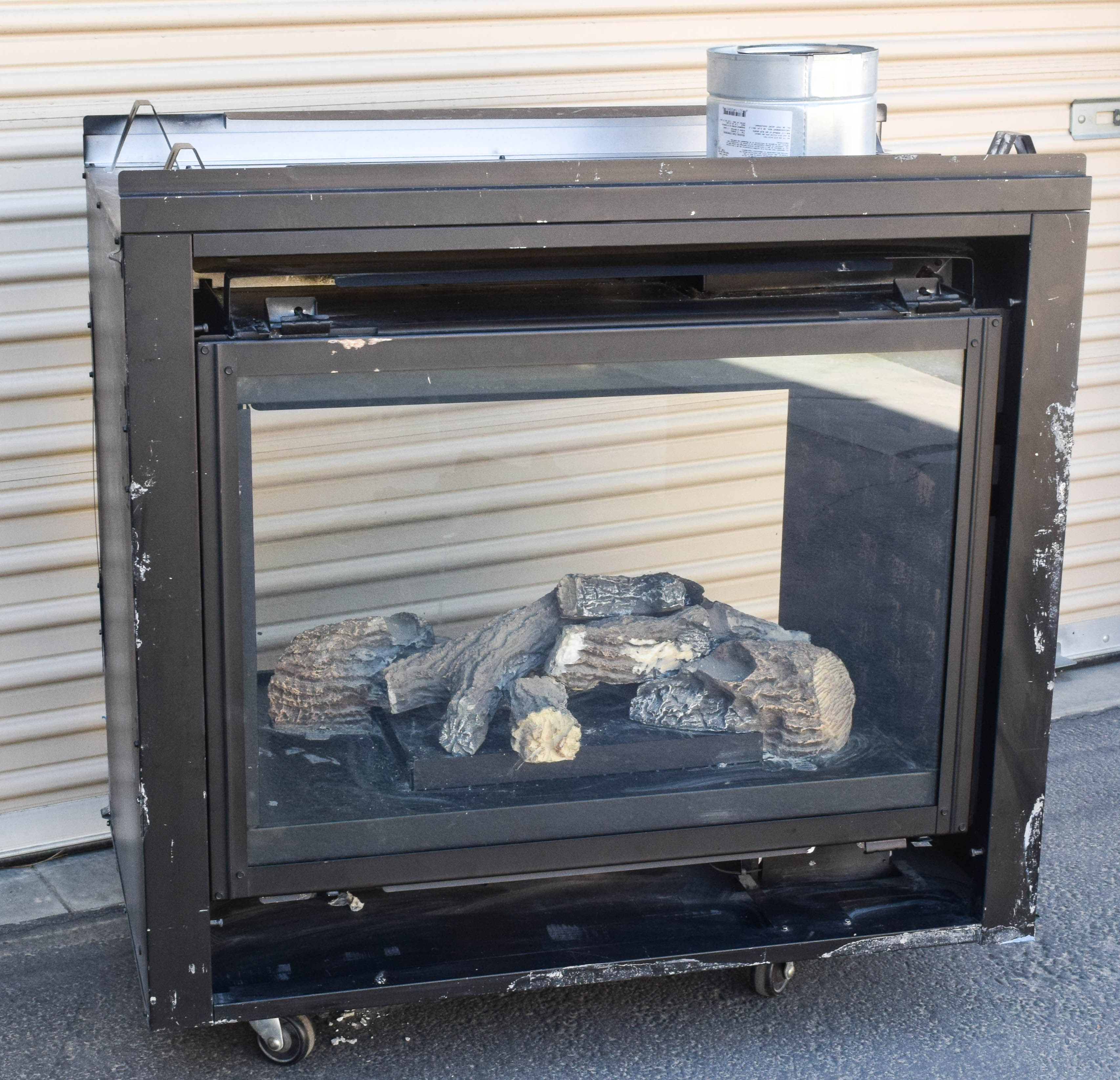 Contemporary Two Sided "Heatilator" Fireplace