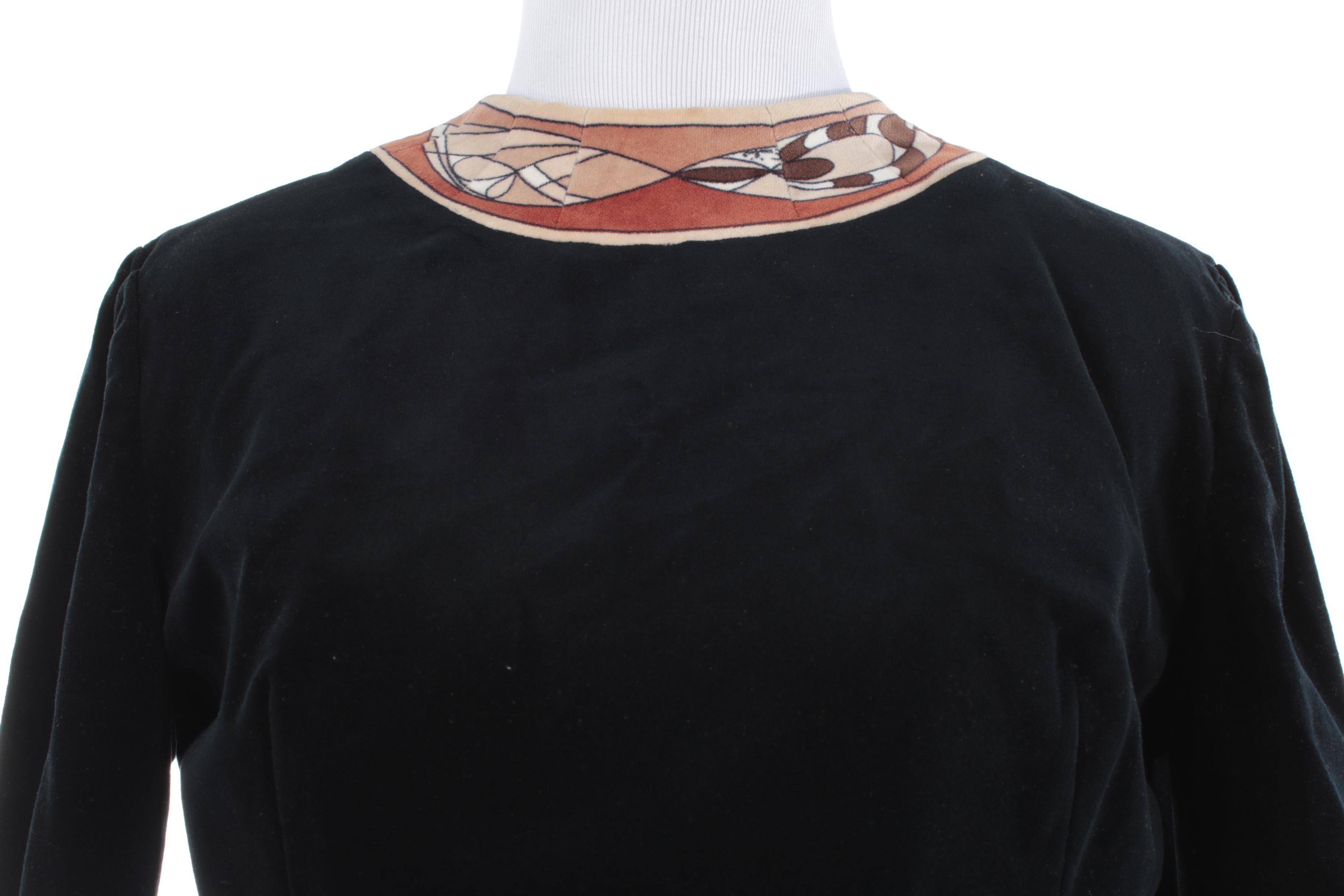 Vintage Emilio Pucci Velvet Bodysuit and Skirt