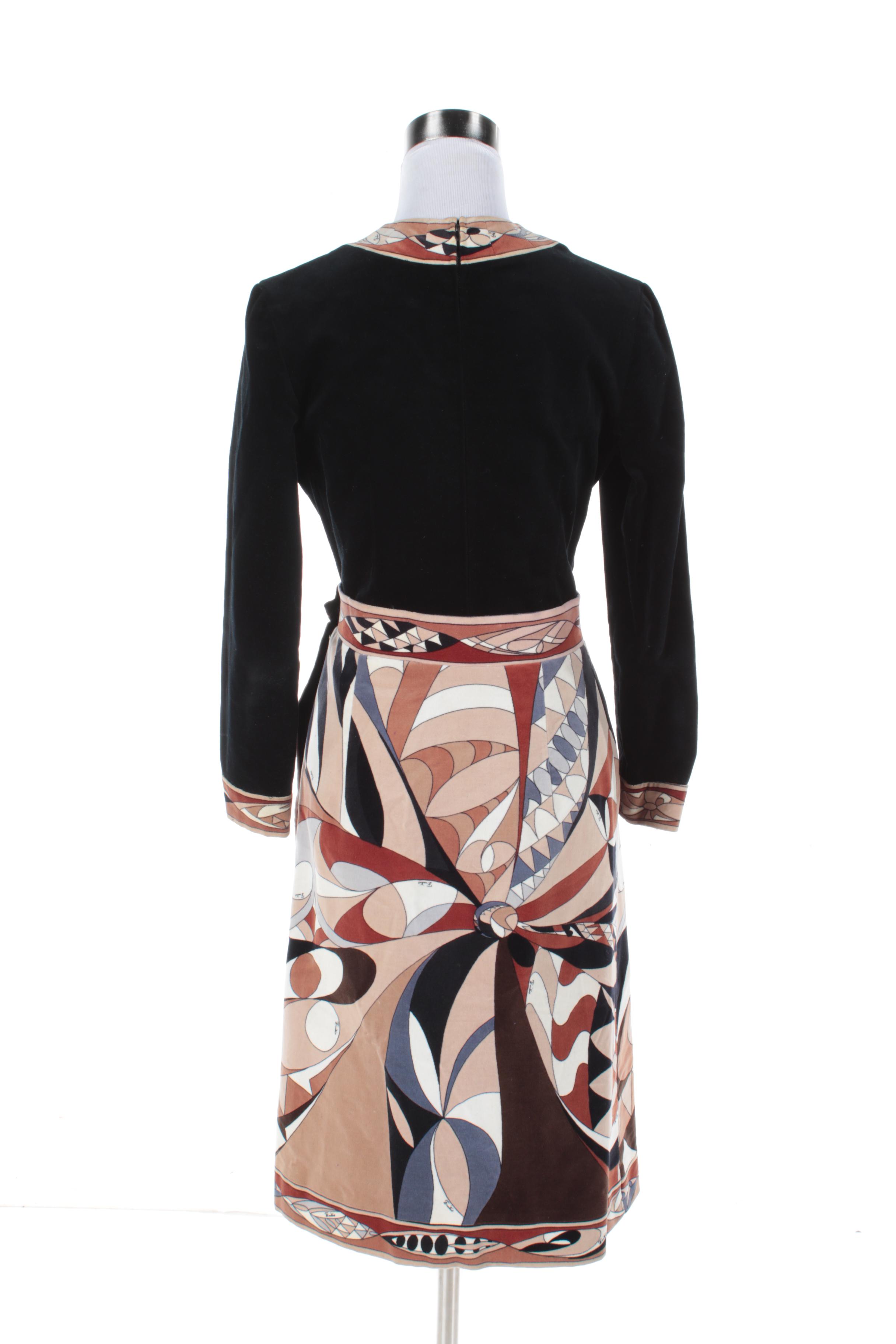 Vintage Emilio Pucci Velvet Bodysuit and Skirt