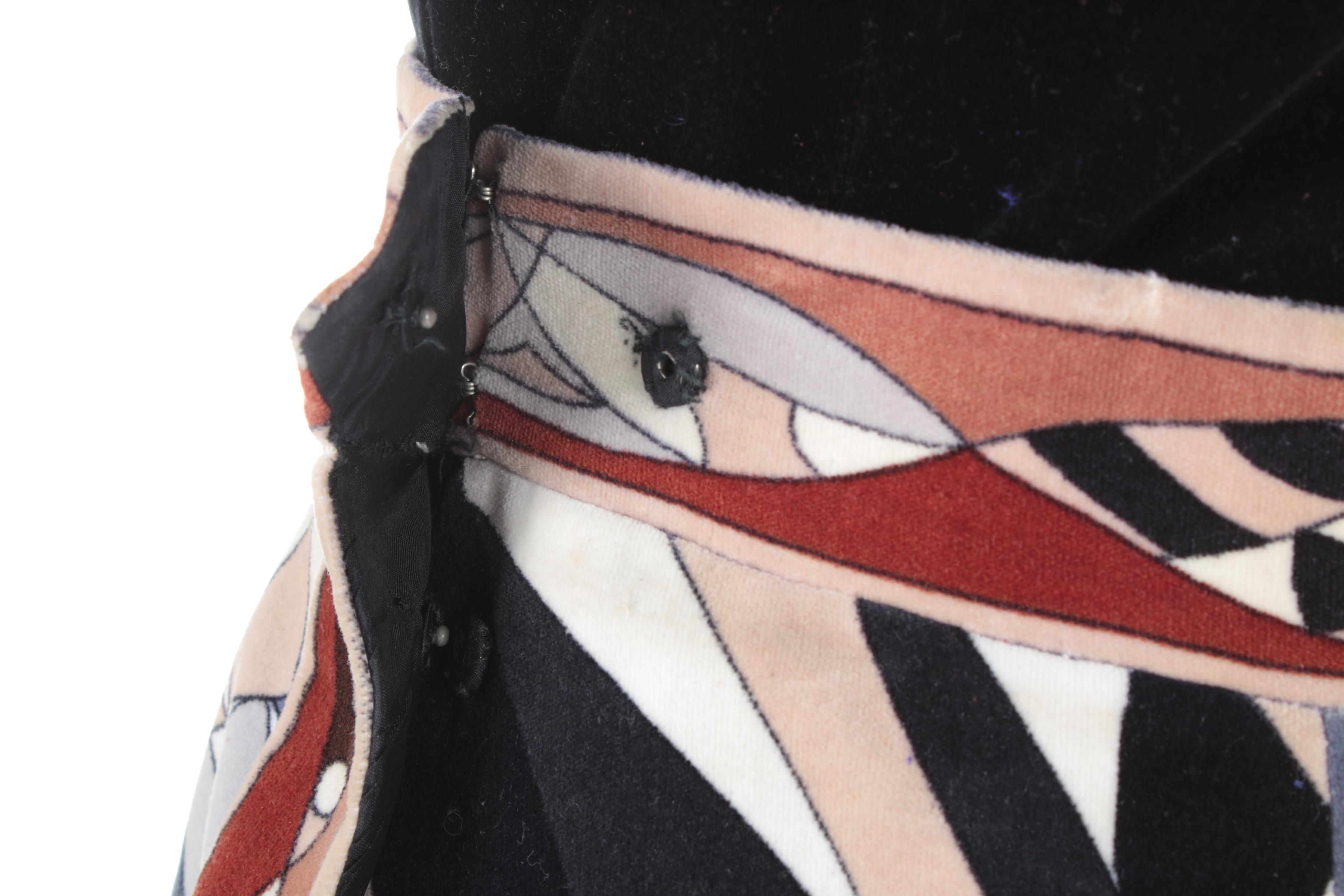 Vintage Emilio Pucci Velvet Bodysuit and Skirt