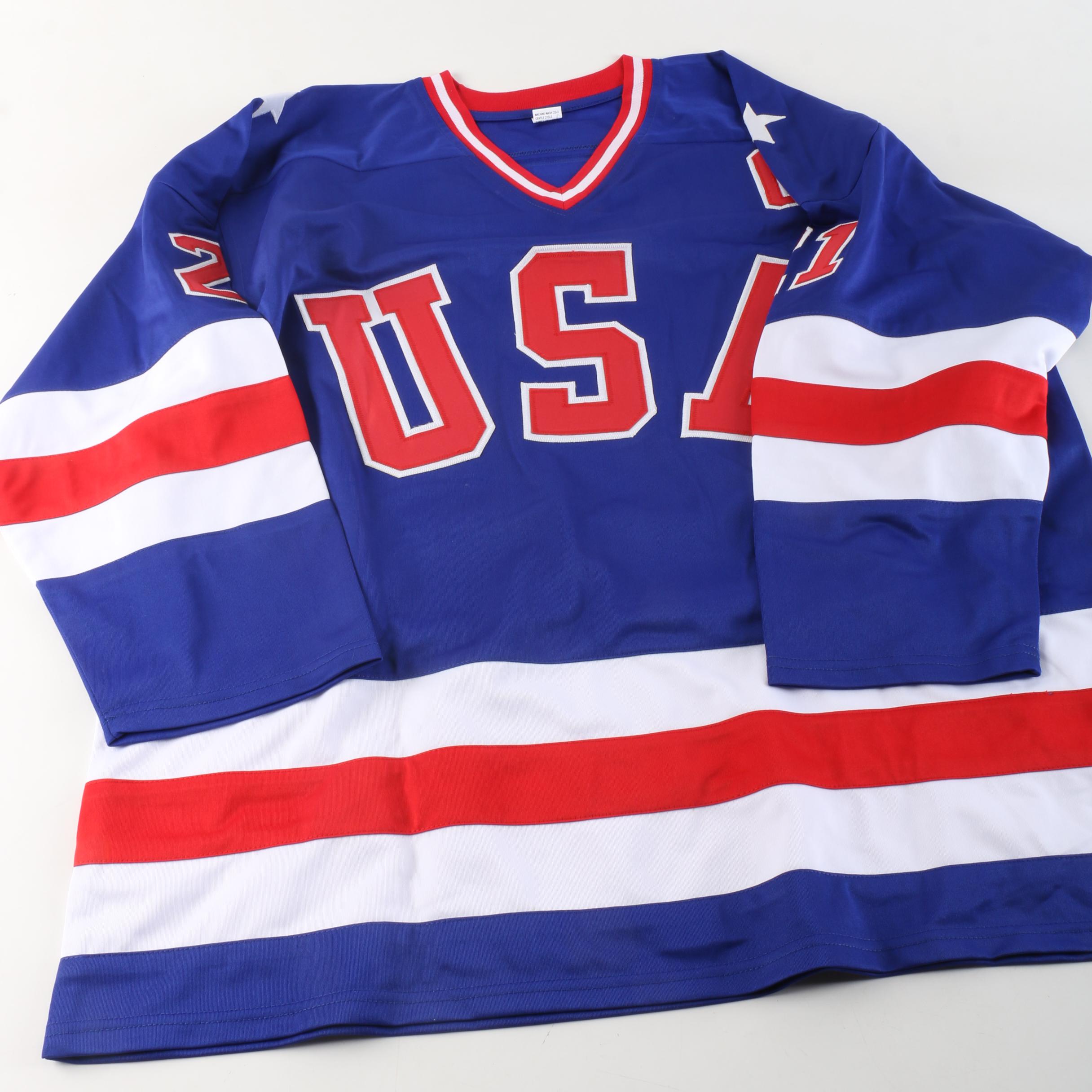 Mike Eruzione Autographed USA Hockey Jersey - JSA COA
