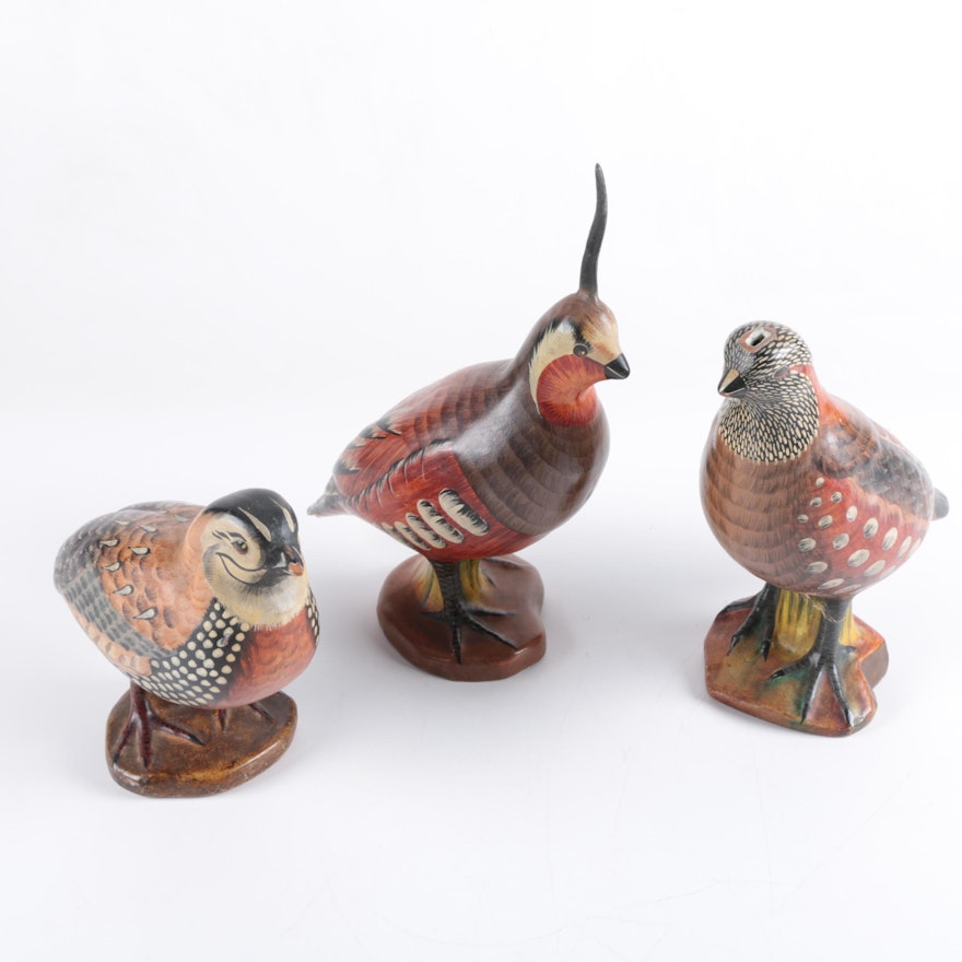 Italian Hand-Painted Earthenware Bird Figurines