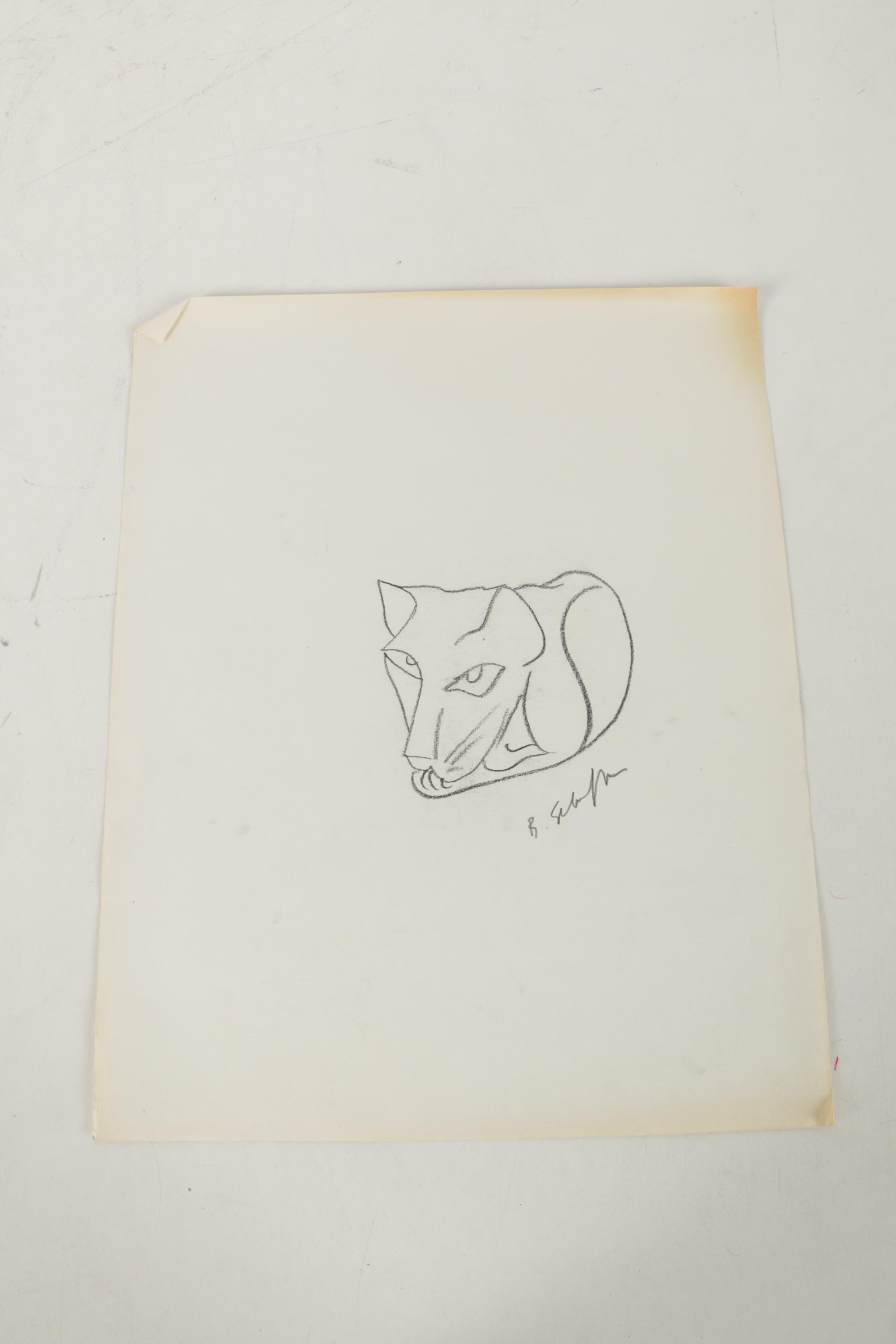 Bill Schiffer Sketches of Cats
