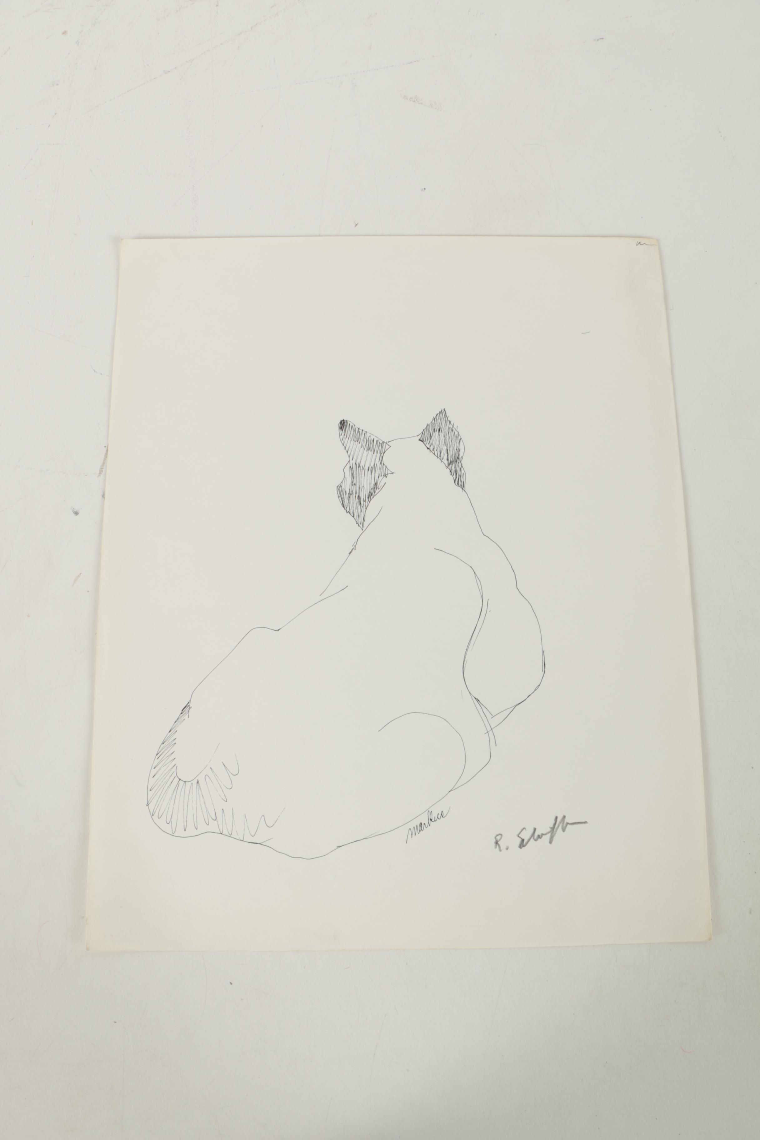 Bill Schiffer Sketches of Cats