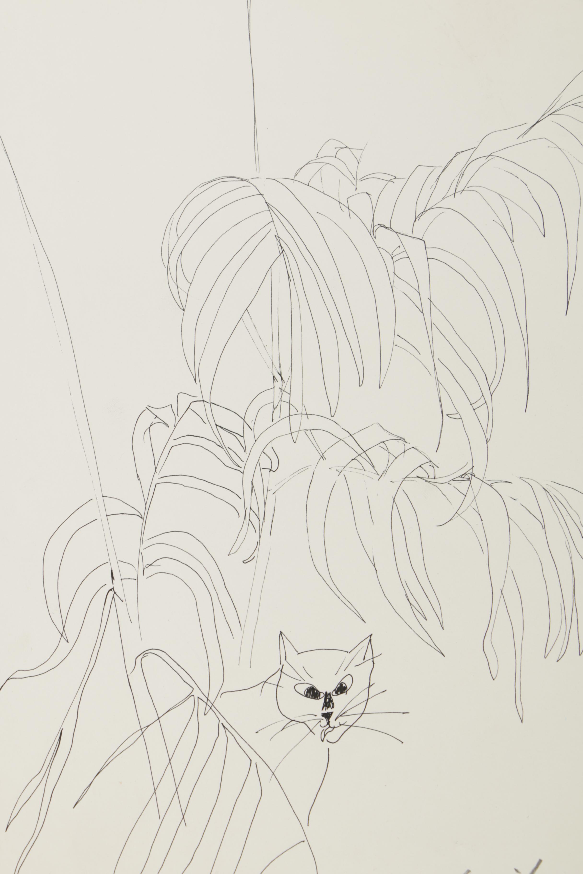 Bill Schiffer Sketches of Cats