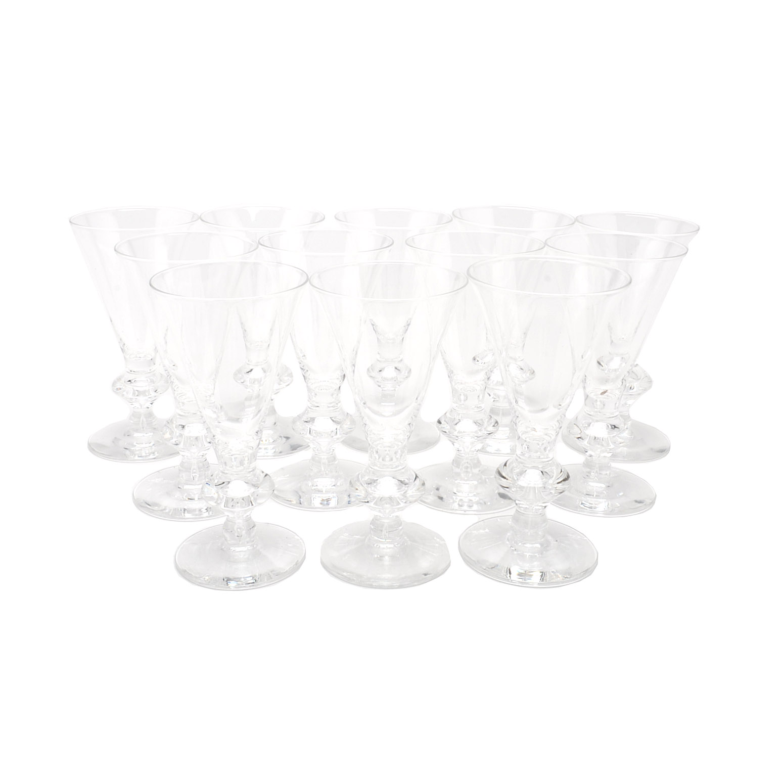 Steuben Trumpet Goblet Glasses