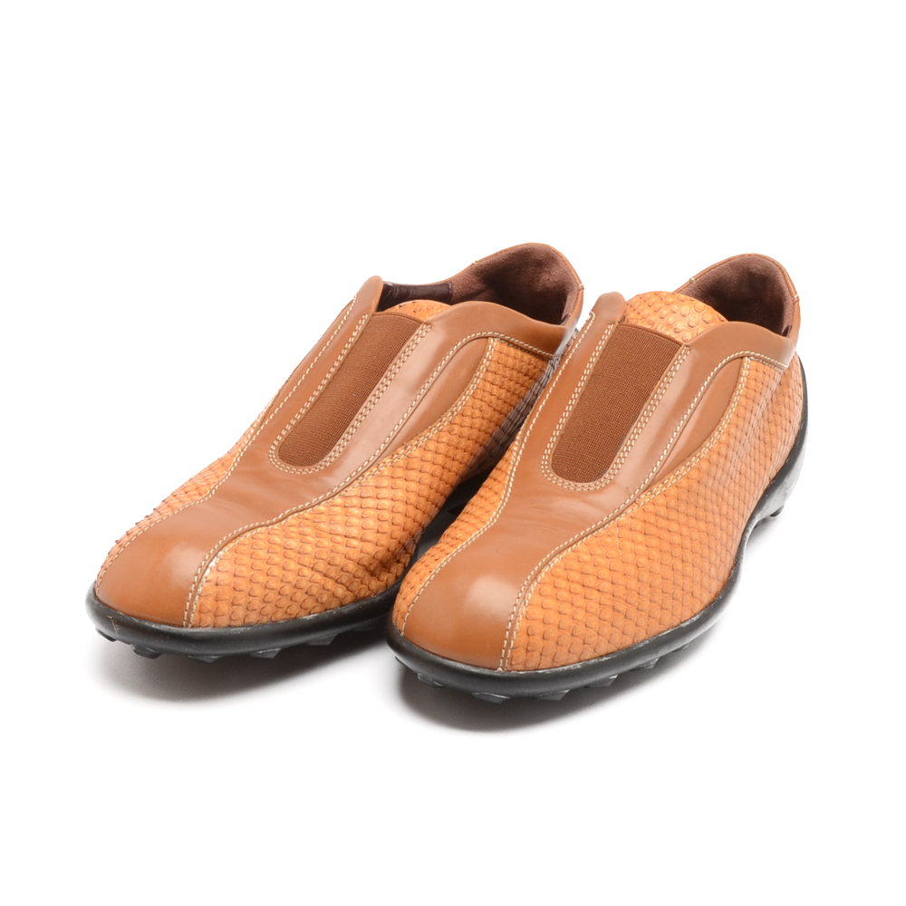 Tod's Snakeskin Athletic Driving Shoes